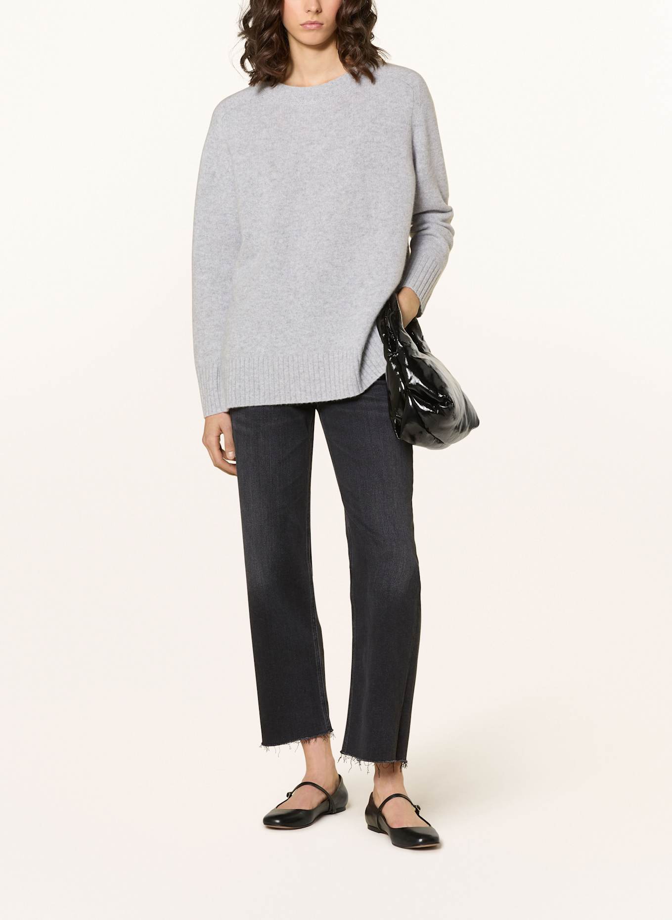 MRS & HUGS Cashmere-Pullover: HELLGRAU