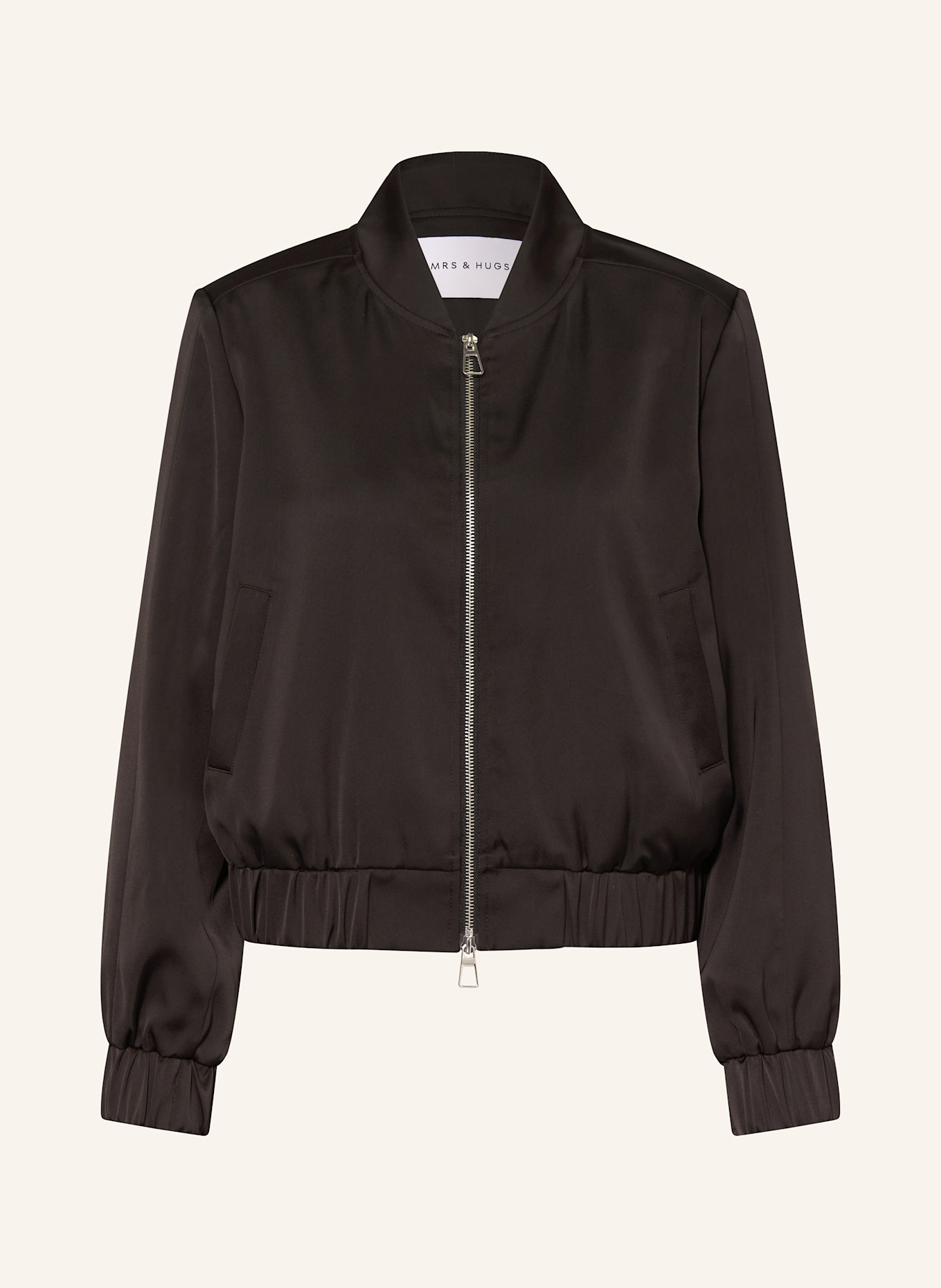 MRS & HUGS Satinblouson: SCHWARZ
