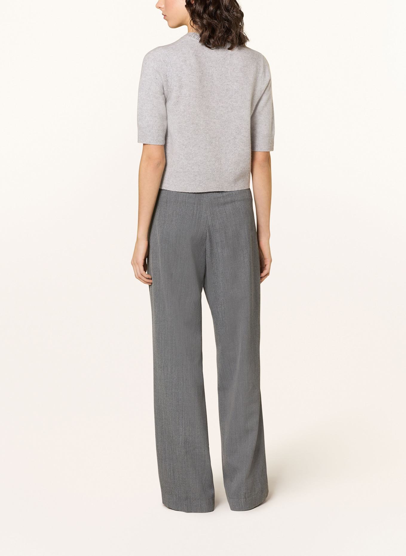 MRS & HUGS Kardigan z kaszmiru z ozdobnymi kamykami: JASNOCZARY