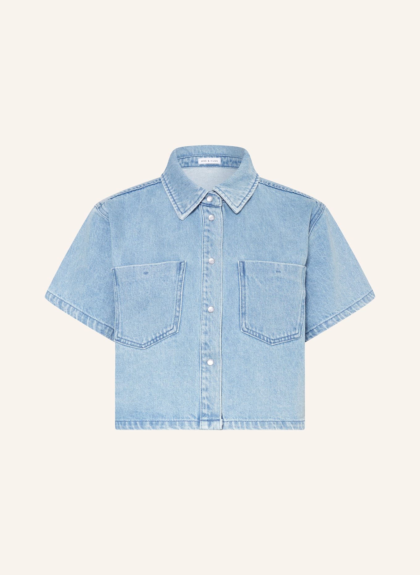 MRS & HUGS Bluzka jeansowa oversize: JASNONIEBIESKI