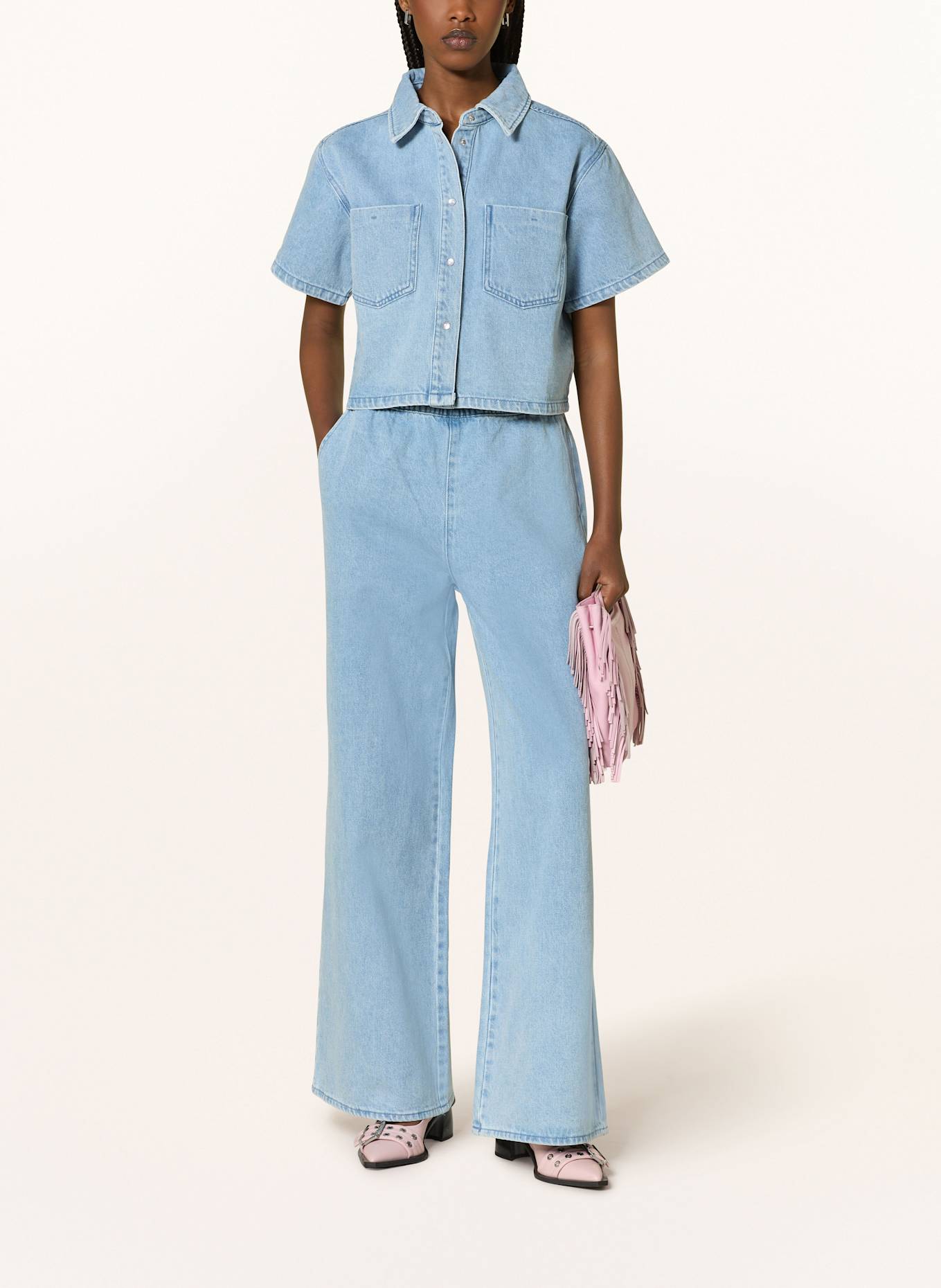 MRS & HUGS Bluzka jeansowa oversize: JASNONIEBIESKI