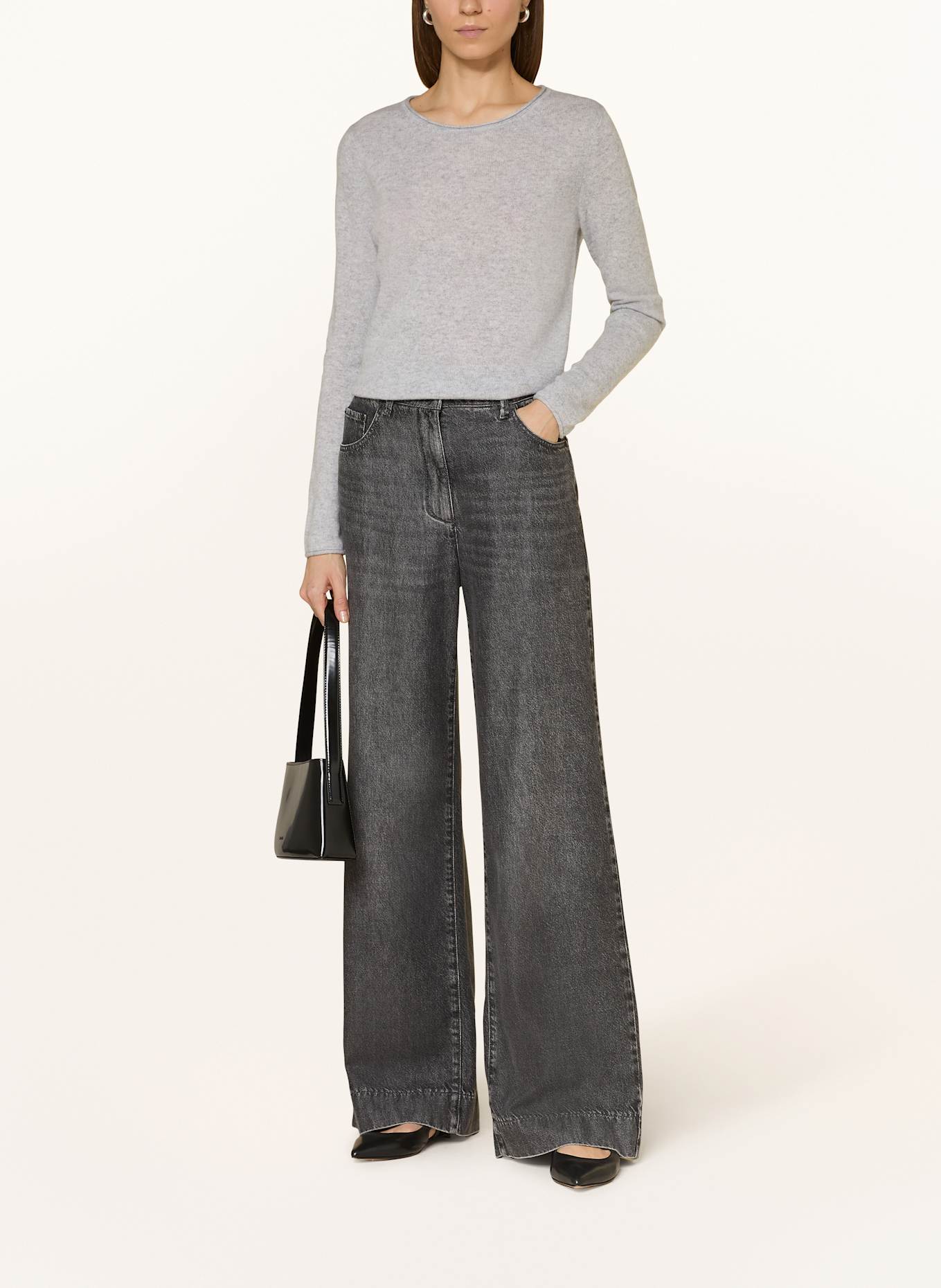 MRS & HUGS Cashmere-Pullover: HELLGRAU