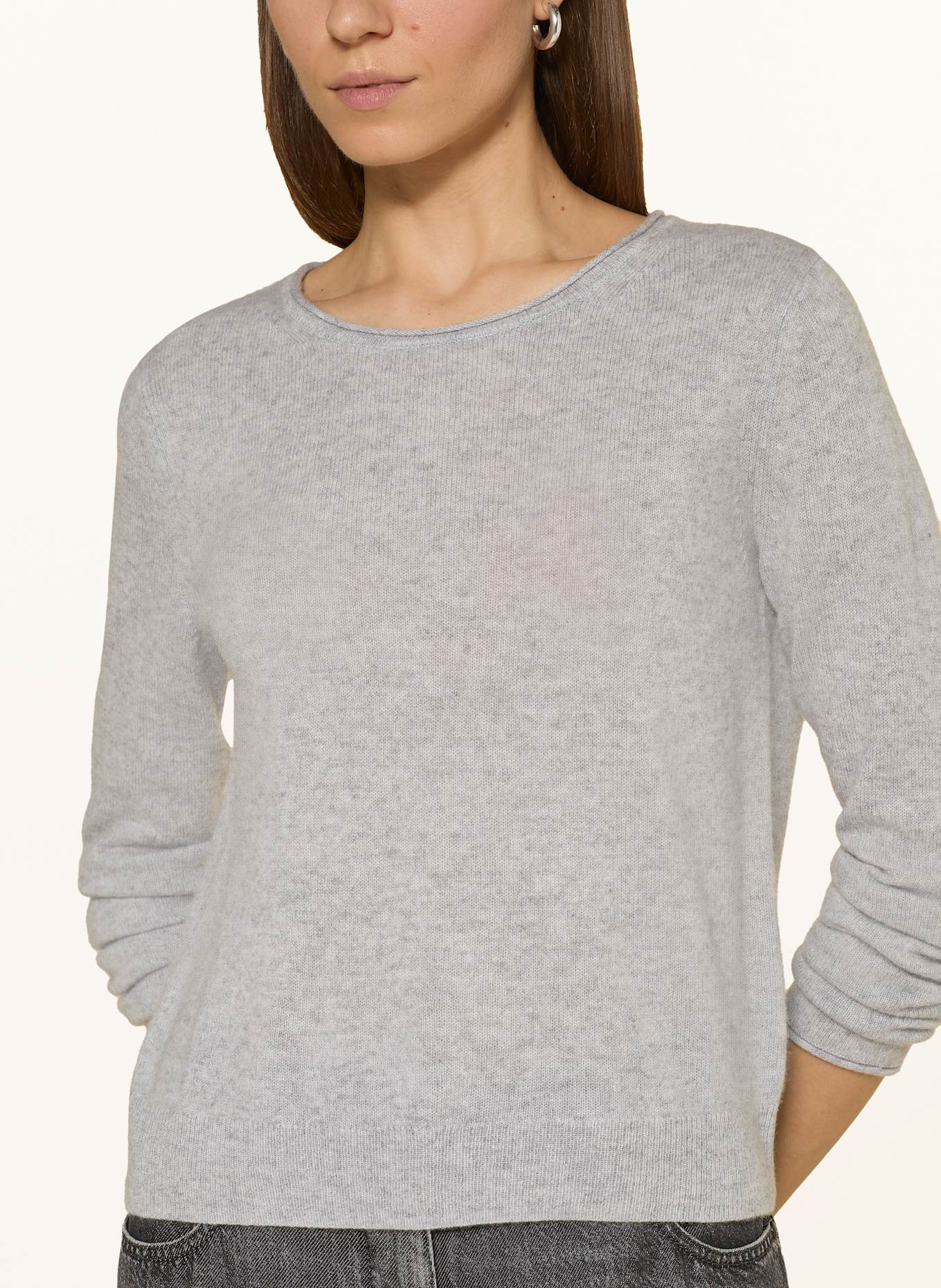 MRS & HUGS Cashmere-Pullover: HELLGRAU