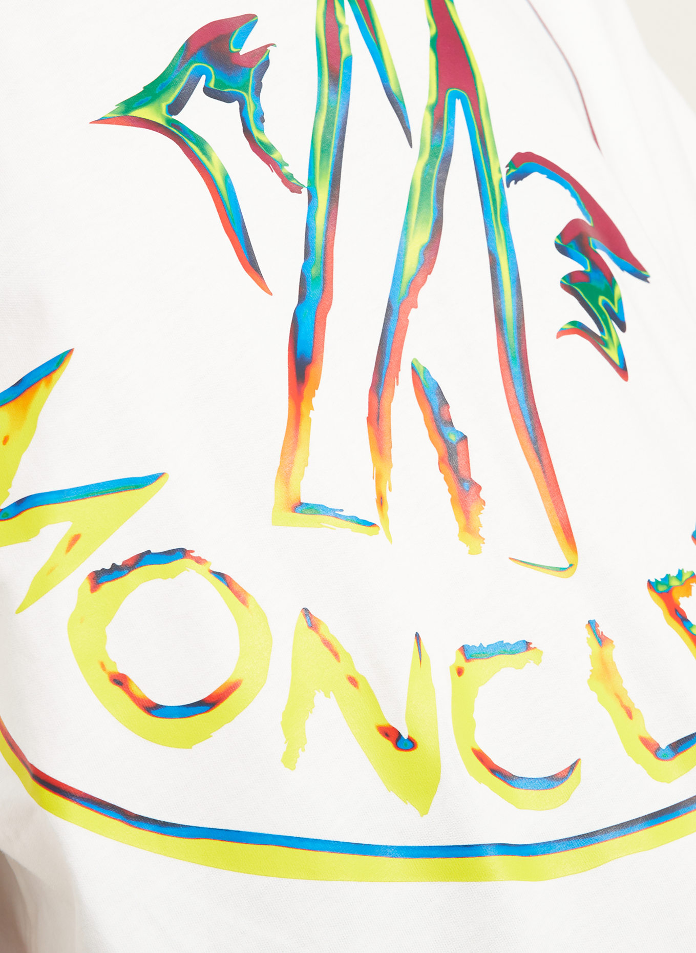 MONCLER Oversized shirt: WHITE / RED / YELLOW