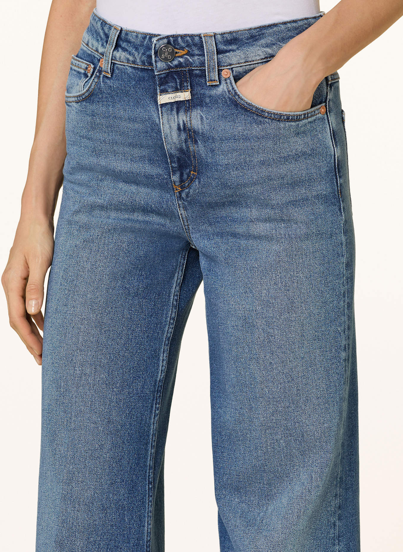 CLOSED Wide Leg Jeans GLOW-UP: MBL MID BLUE