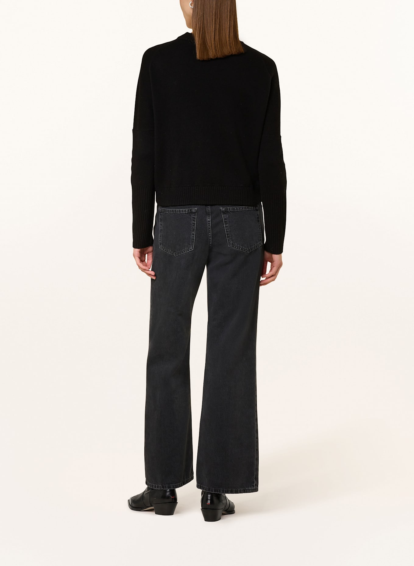 CLOSED Cropped-Pullover: SCHWARZ