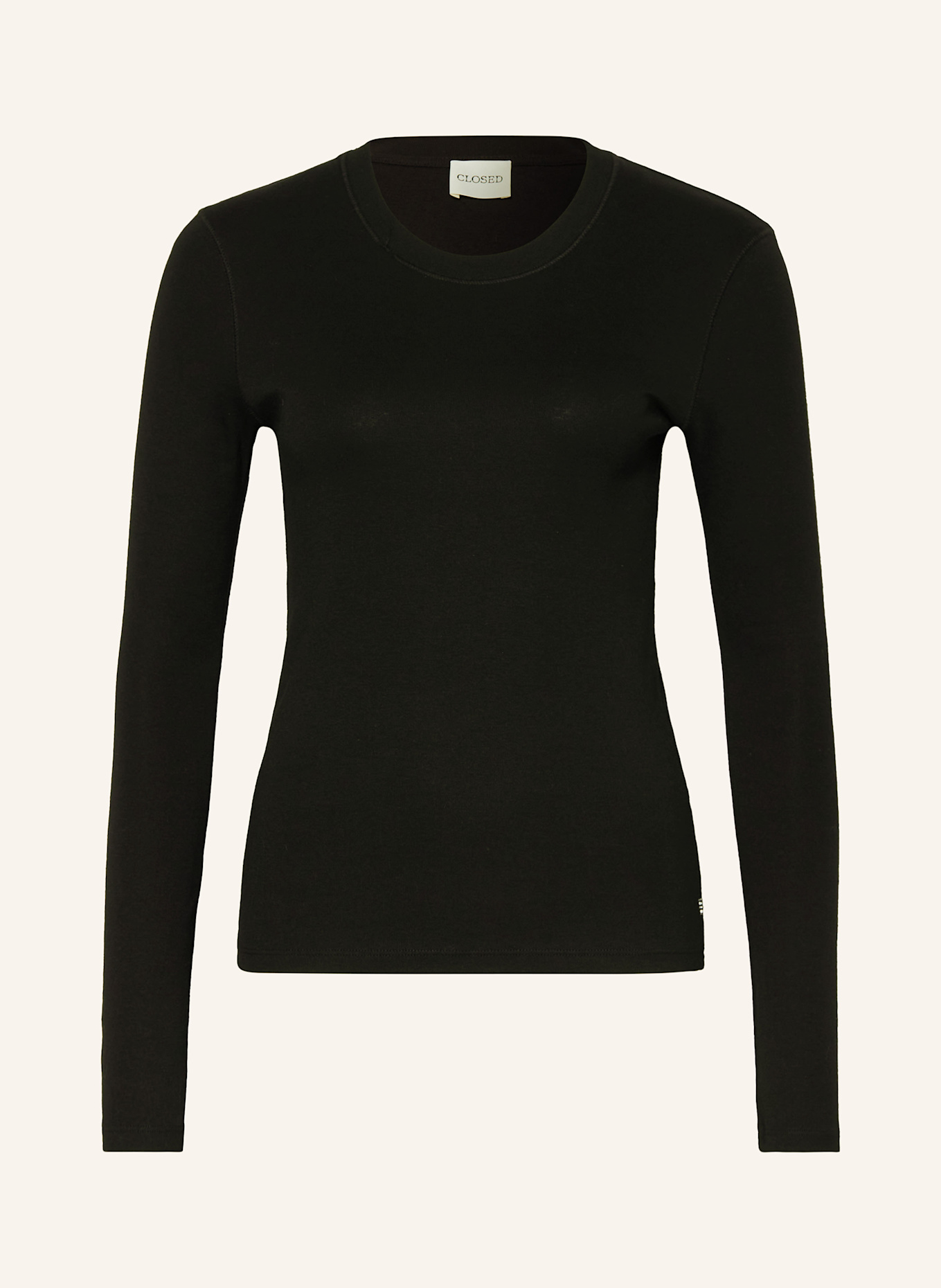 CLOSED Koszulka z długim rękawem: CZARNY