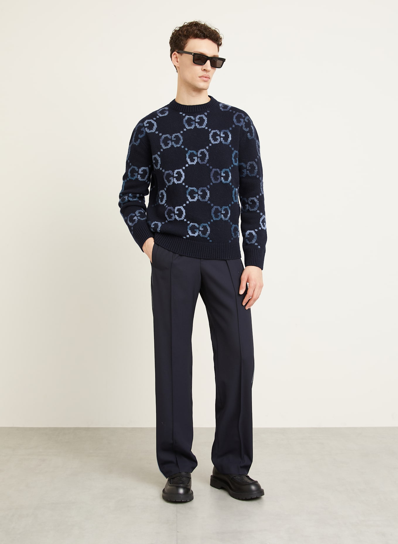 GUCCI Pullover: DUNKELBLAU / BLAU