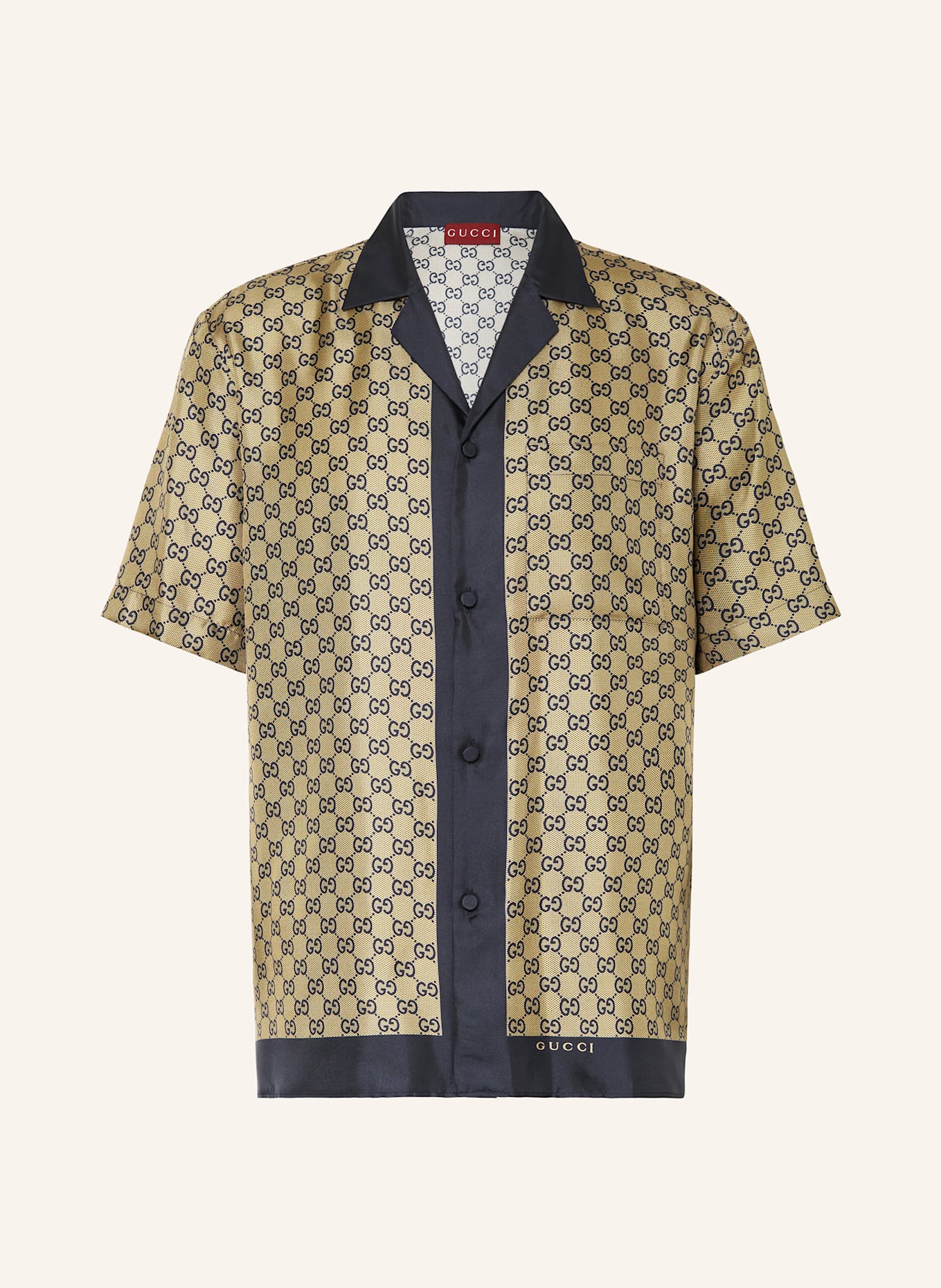 GUCCI Oxford shirt in silk: Gucci Kids GG Supreme touch-strap sneakers
