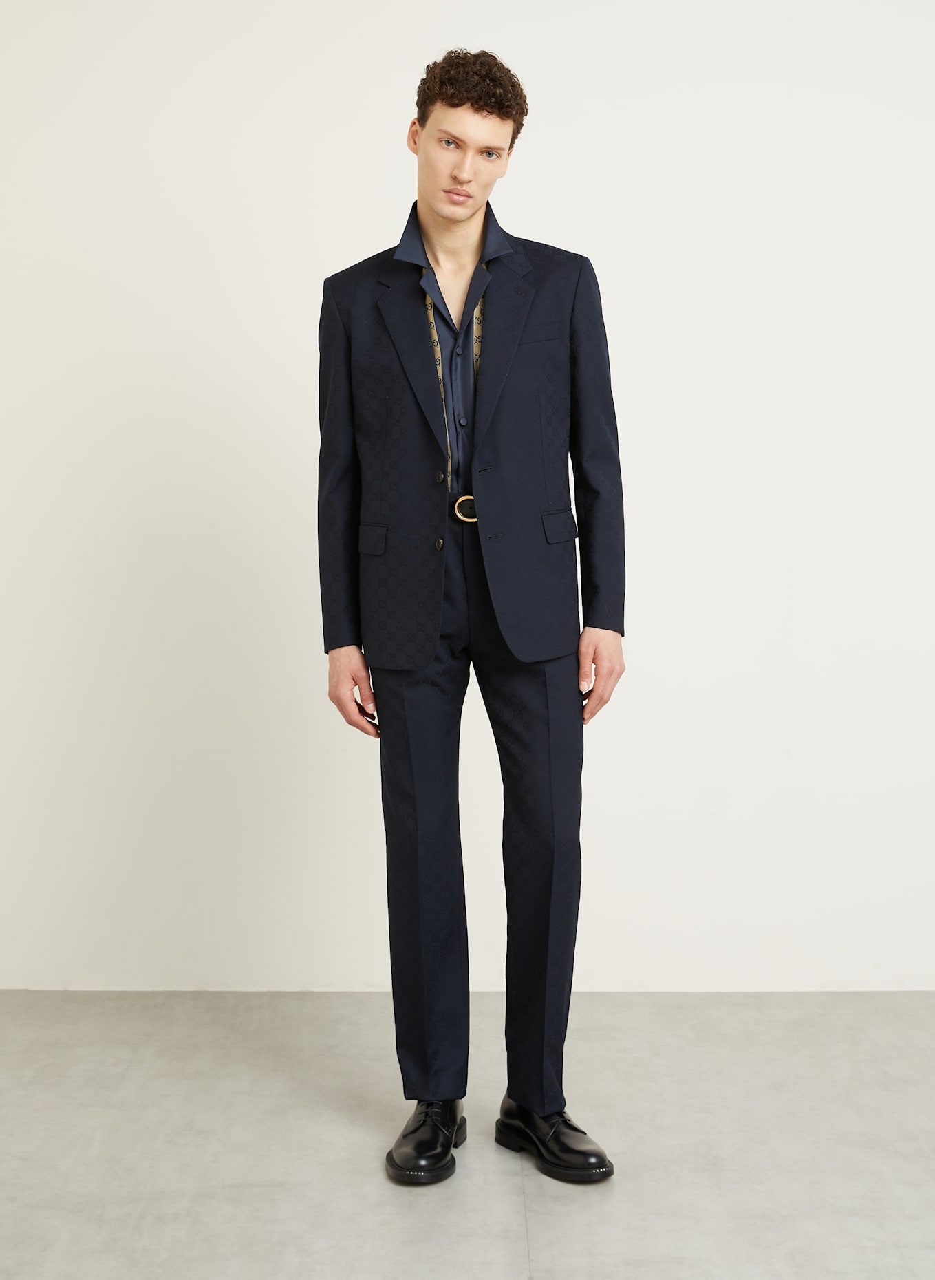 GUCCI Oxford shirt in silk: Gucci Kids GG Supreme touch-strap sneakers