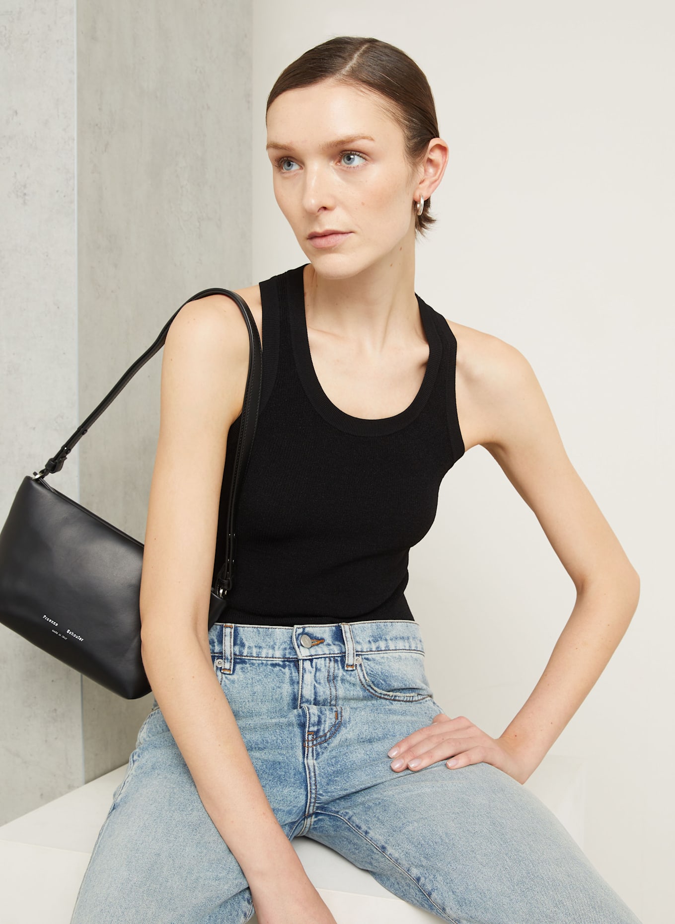 Proenza Schouler Strick-Top ROBERTS: SCHWARZ