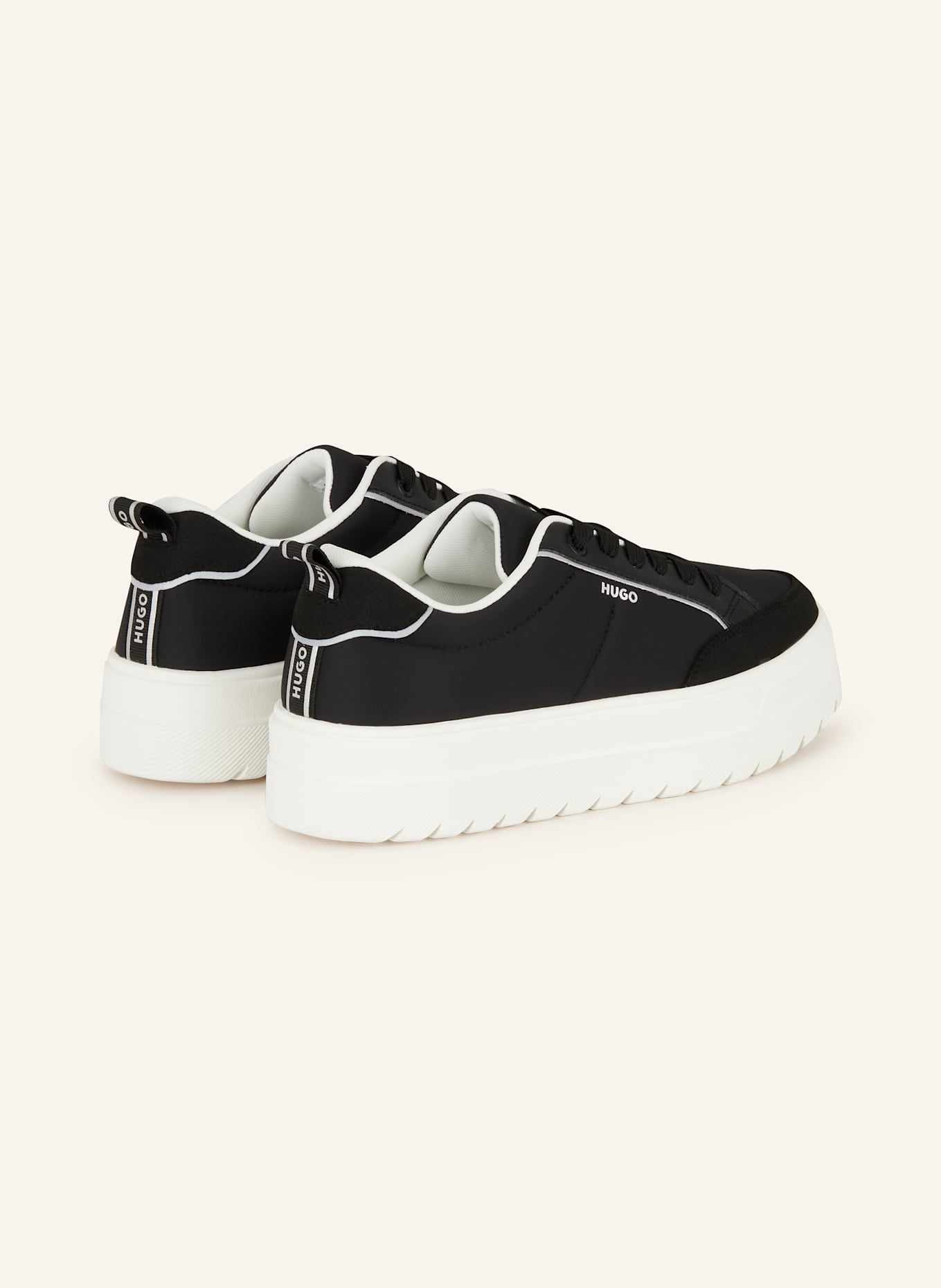 HUGO Sneaker LYSSA: SCHWARZ / WEISS