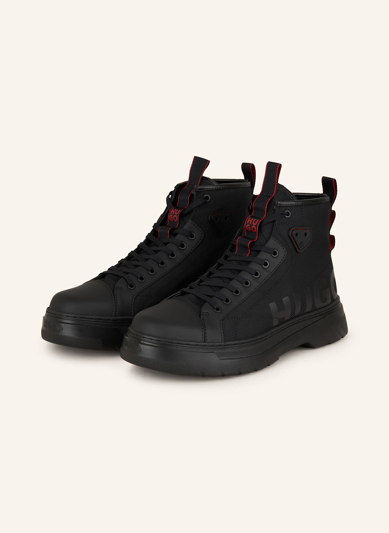 HUGO Schnürboots URIAN: SCHWARZ