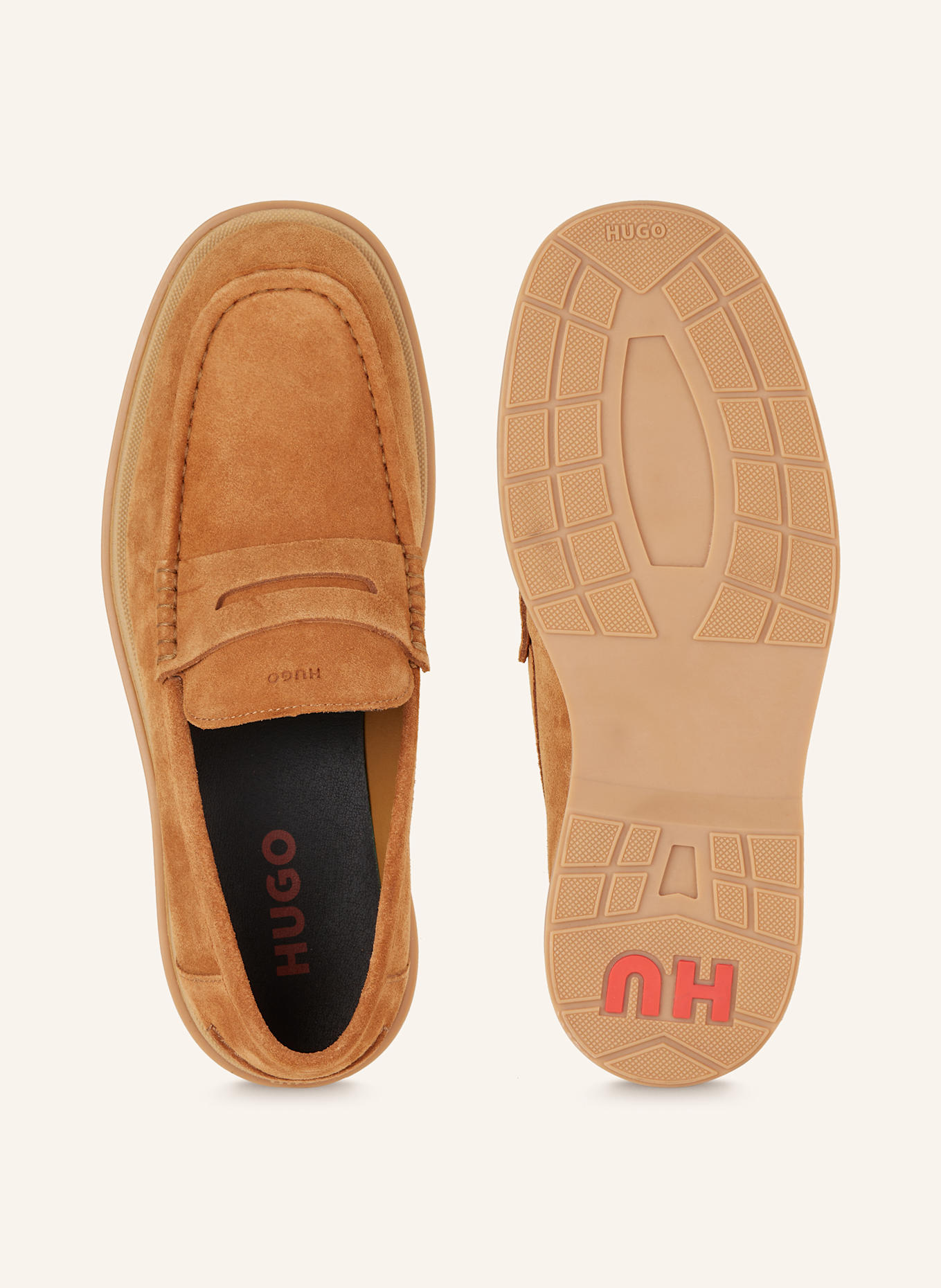 HUGO Penny-Loafer CHAOL: HELLBRAUN