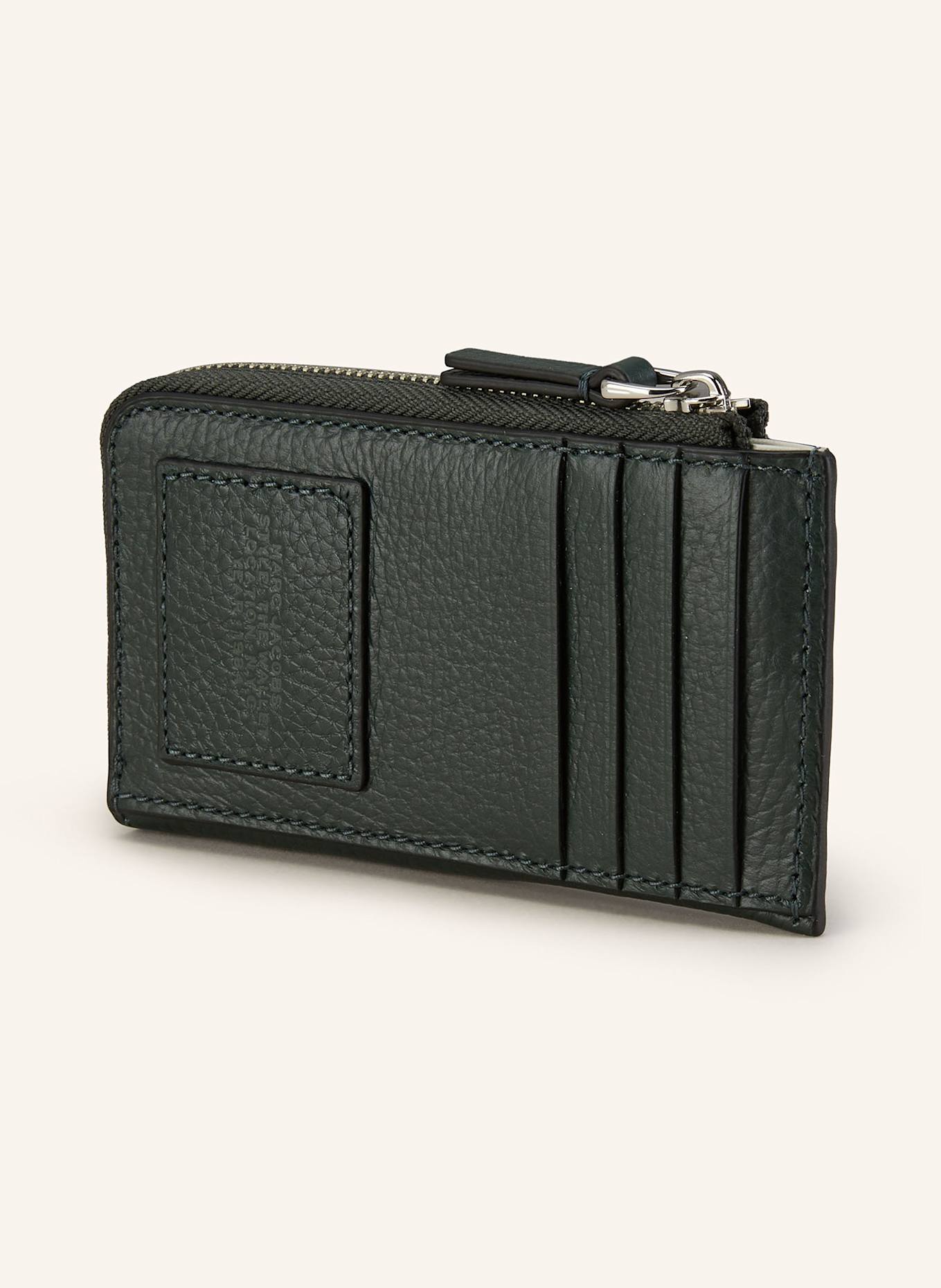 MARC JACOBS Geldbörse THE LEATHER TOP ZIP MULTI WALLET: DUNKELGRÜN