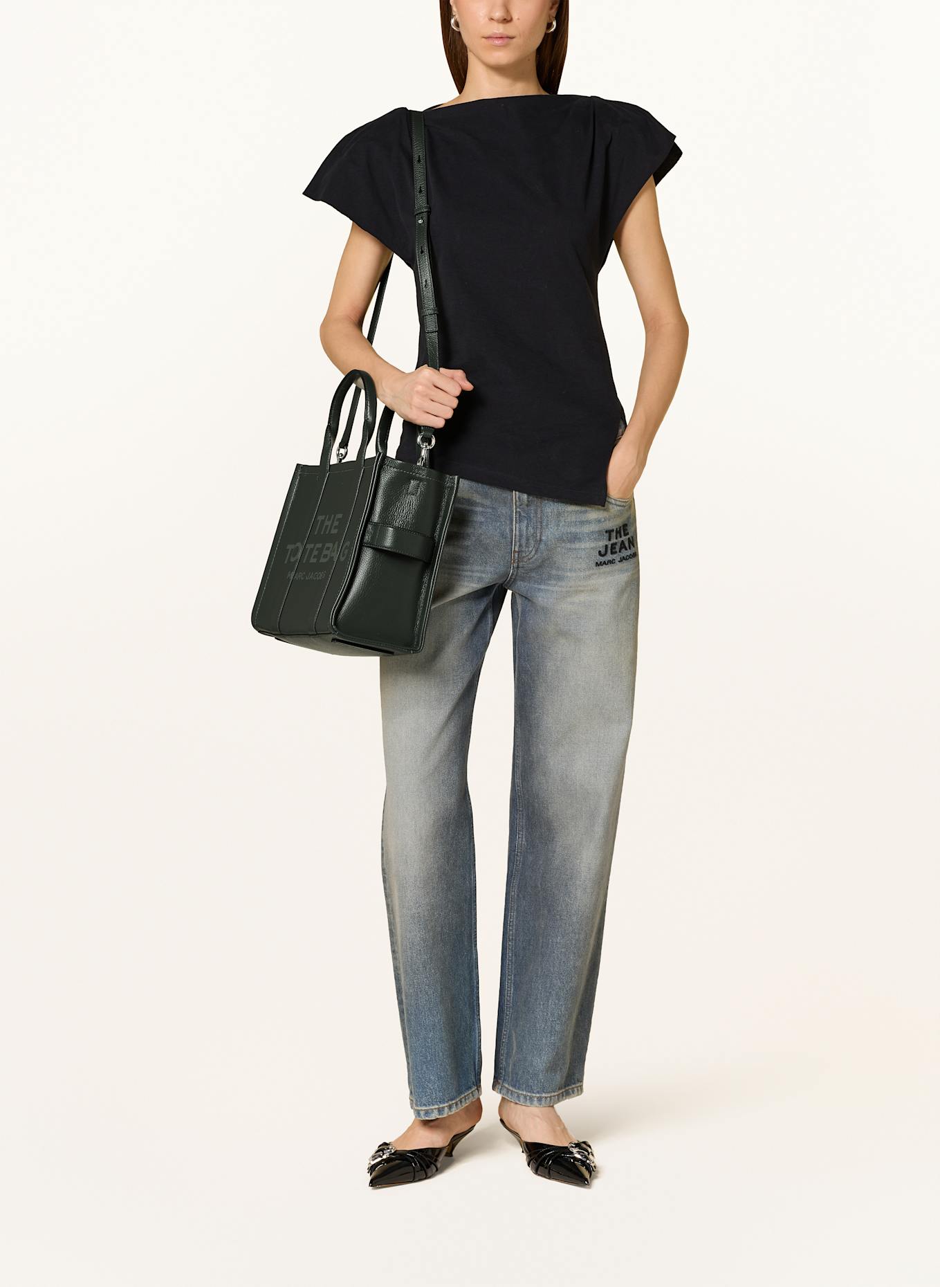 MARC JACOBS Shopper THE MEDIUM TOTE BAG: DUNKELGRÜN