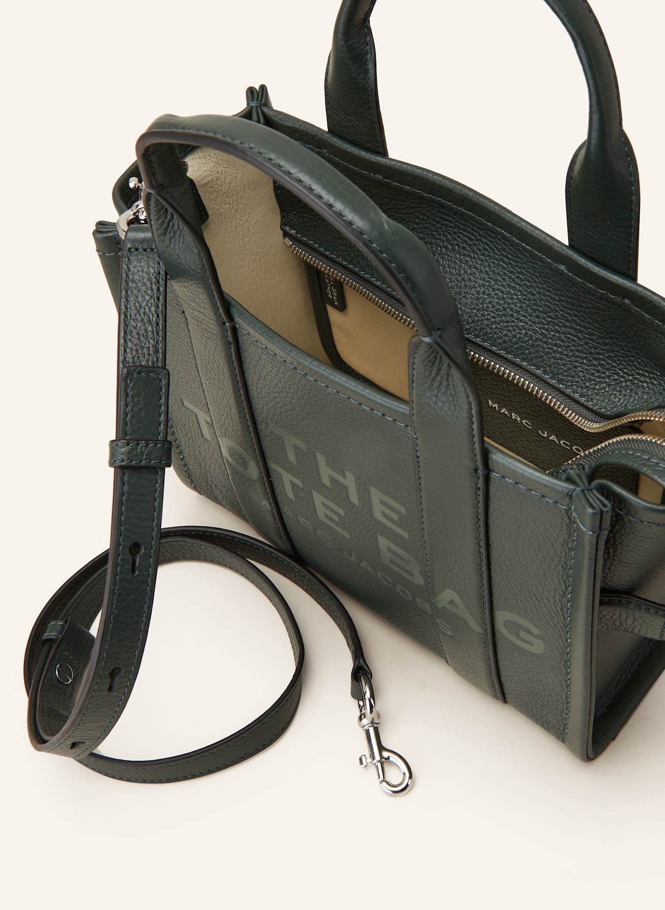 MARC JACOBS Handtasche THE SMALL TOTE BAG: DUNKELGRÜN