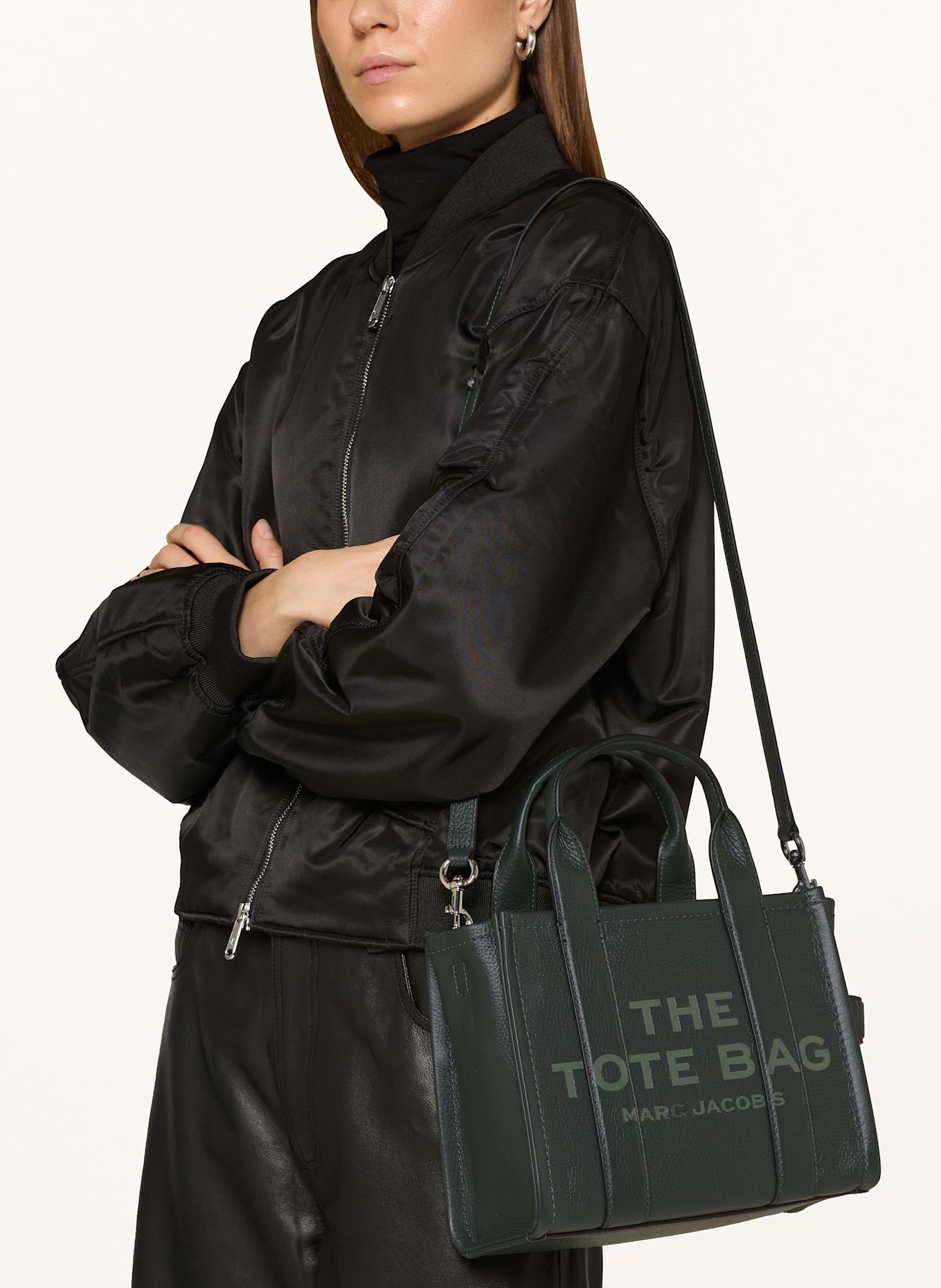 MARC JACOBS Handtasche THE SMALL TOTE BAG: DUNKELGRÜN
