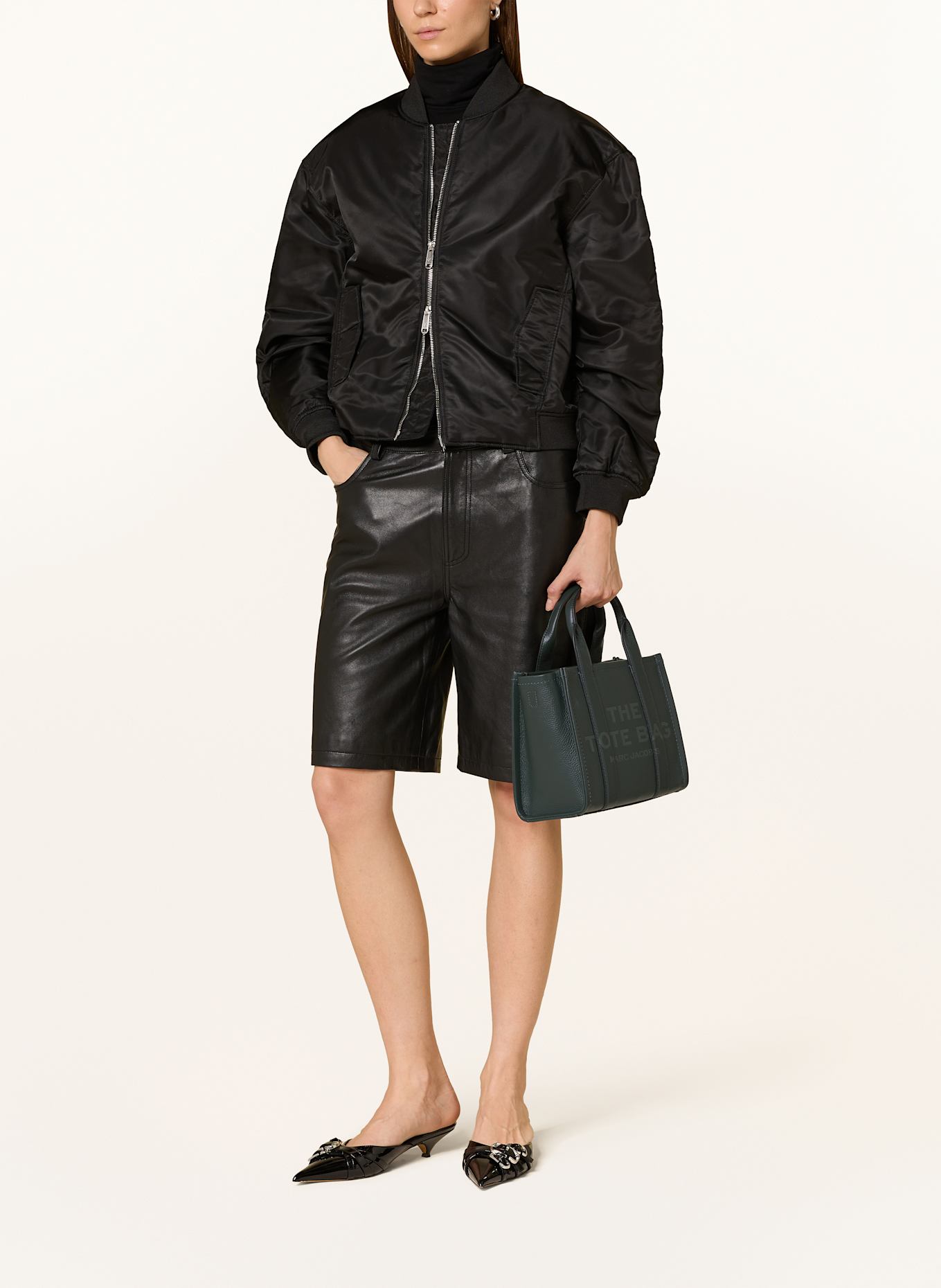 MARC JACOBS Handtasche THE SMALL TOTE BAG: DUNKELGRÜN