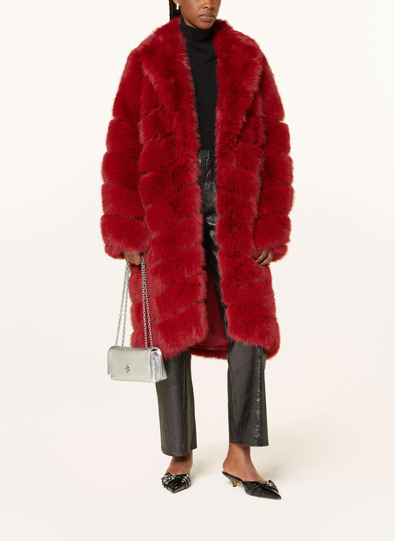 MARC JACOBS Umhängetasche THE METALLIC DUAL CHAIN WALLET: SILBER