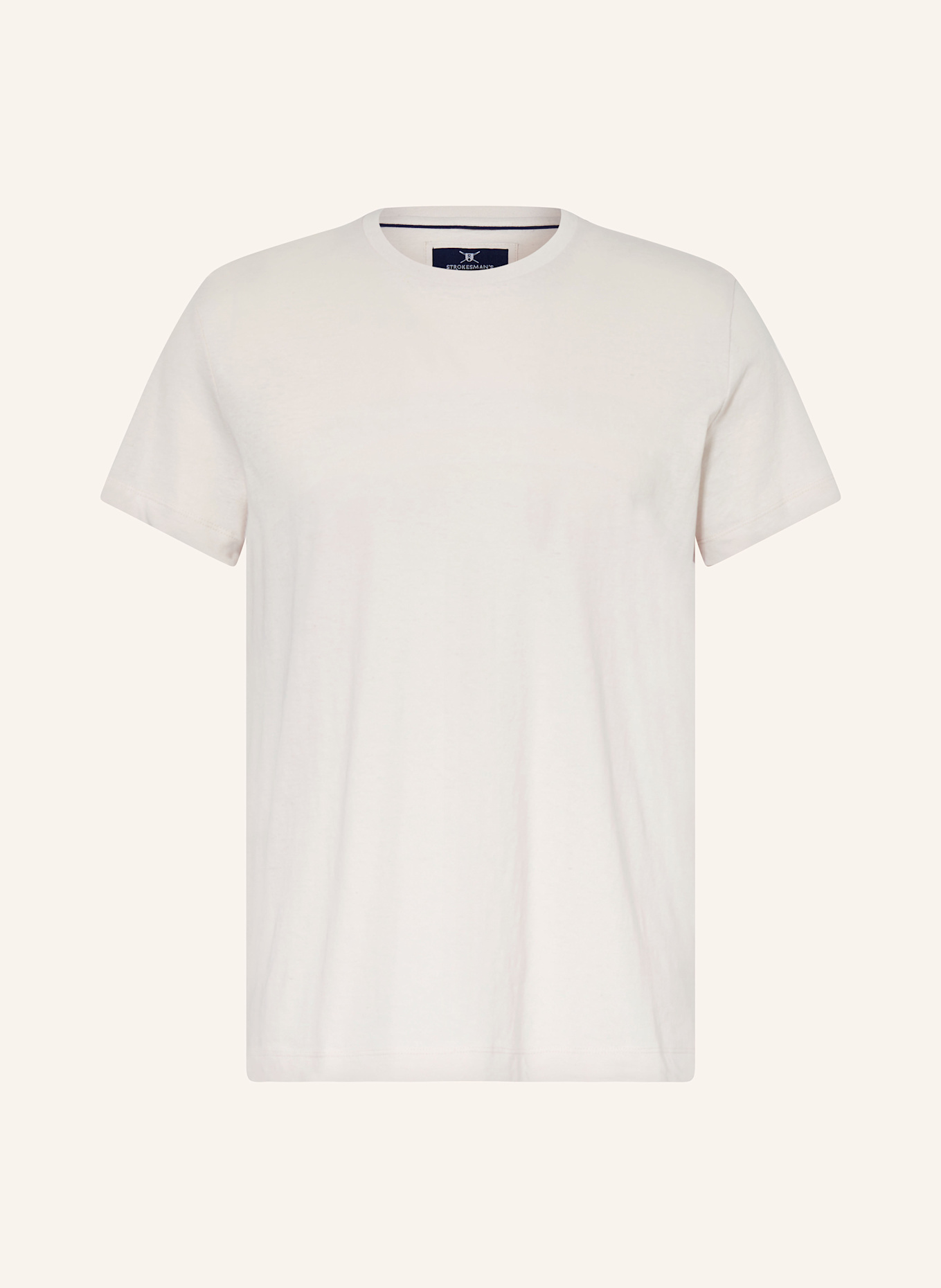 STROKESMAN'S T-Shirt mit Leinen: BEIGE
