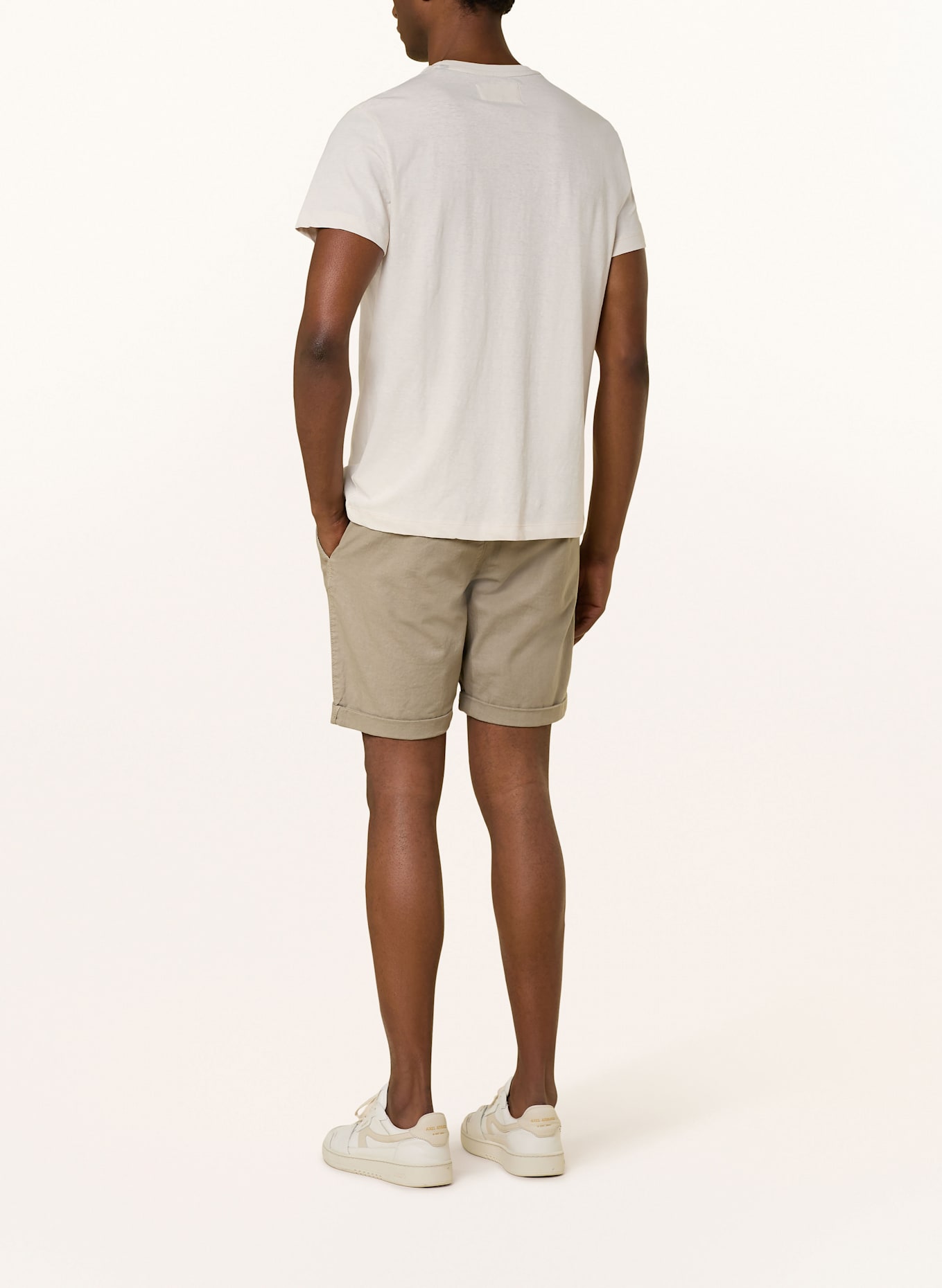 STROKESMAN'S T-Shirt mit Leinen: BEIGE