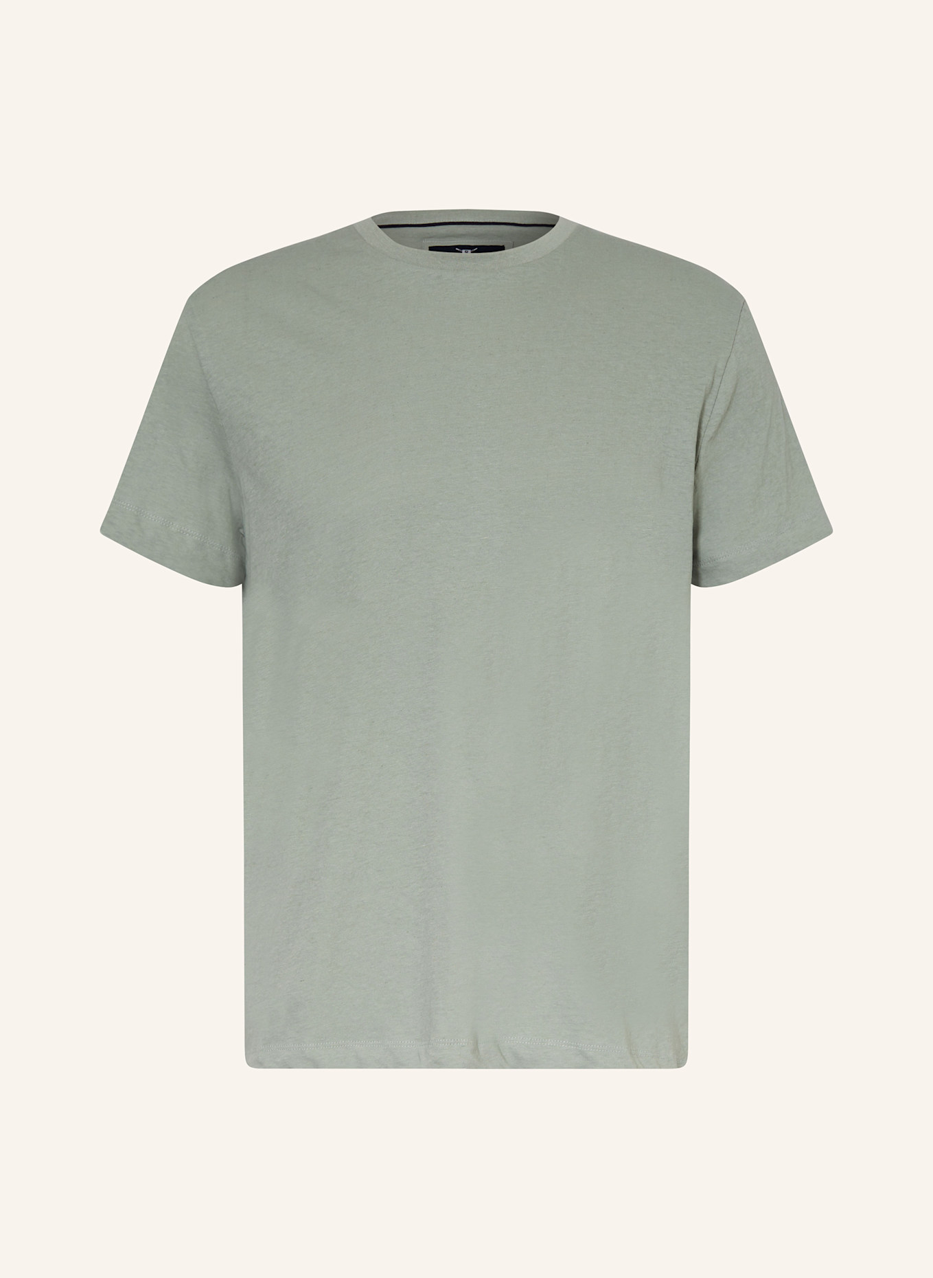 STROKESMAN'S T-Shirt mit Leinen: HELLGRÜN