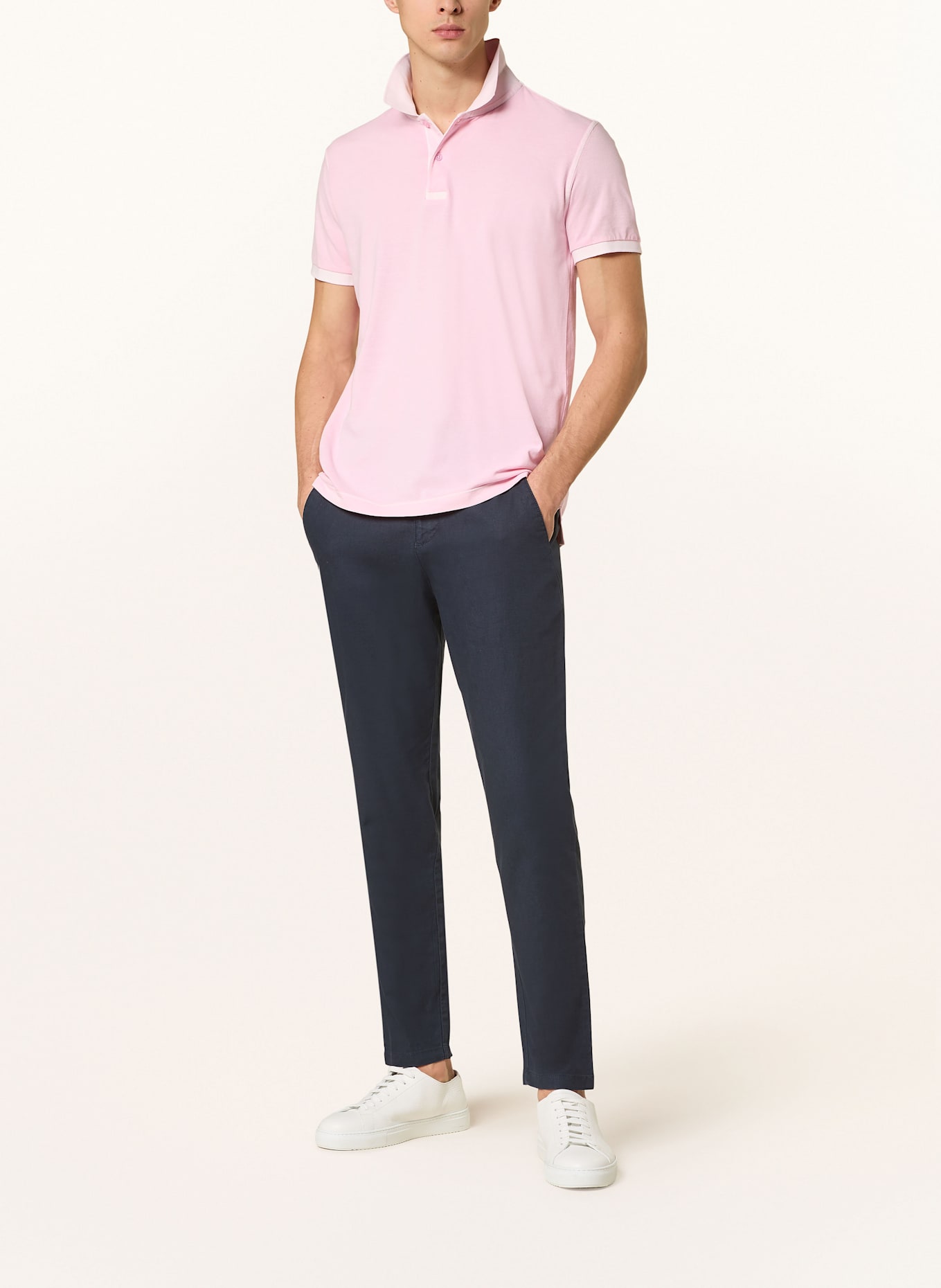 STROKESMAN'S Piqué-Poloshirt: HELLROSA