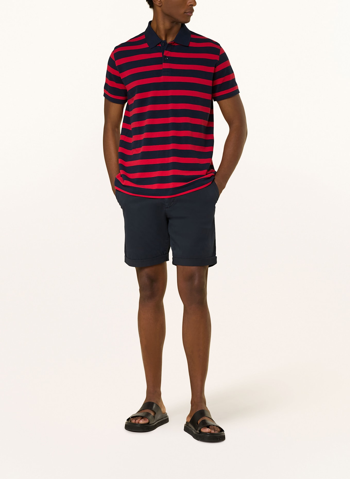 STROKESMAN'S Chinoshorts Slim Fit: DUNKELBLAU