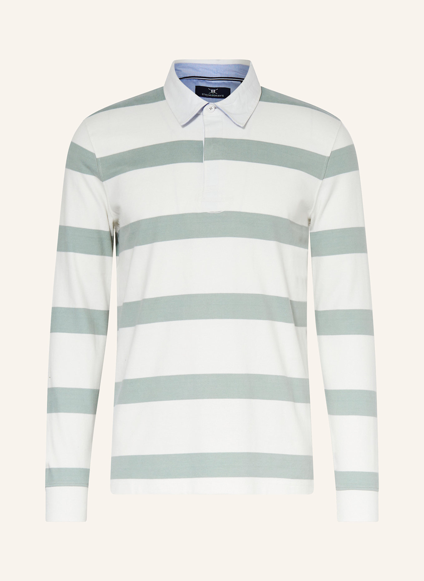 STROKESMAN'S Rugbyshirt: WEISS / MINT