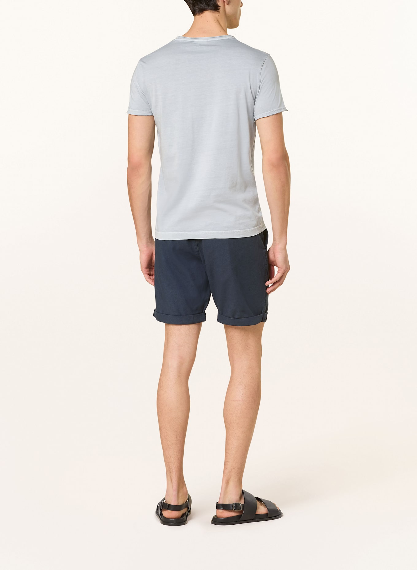 STROKESMAN'S Chinoshorts Slim Fit mit Leinen: DUNKELBLAU