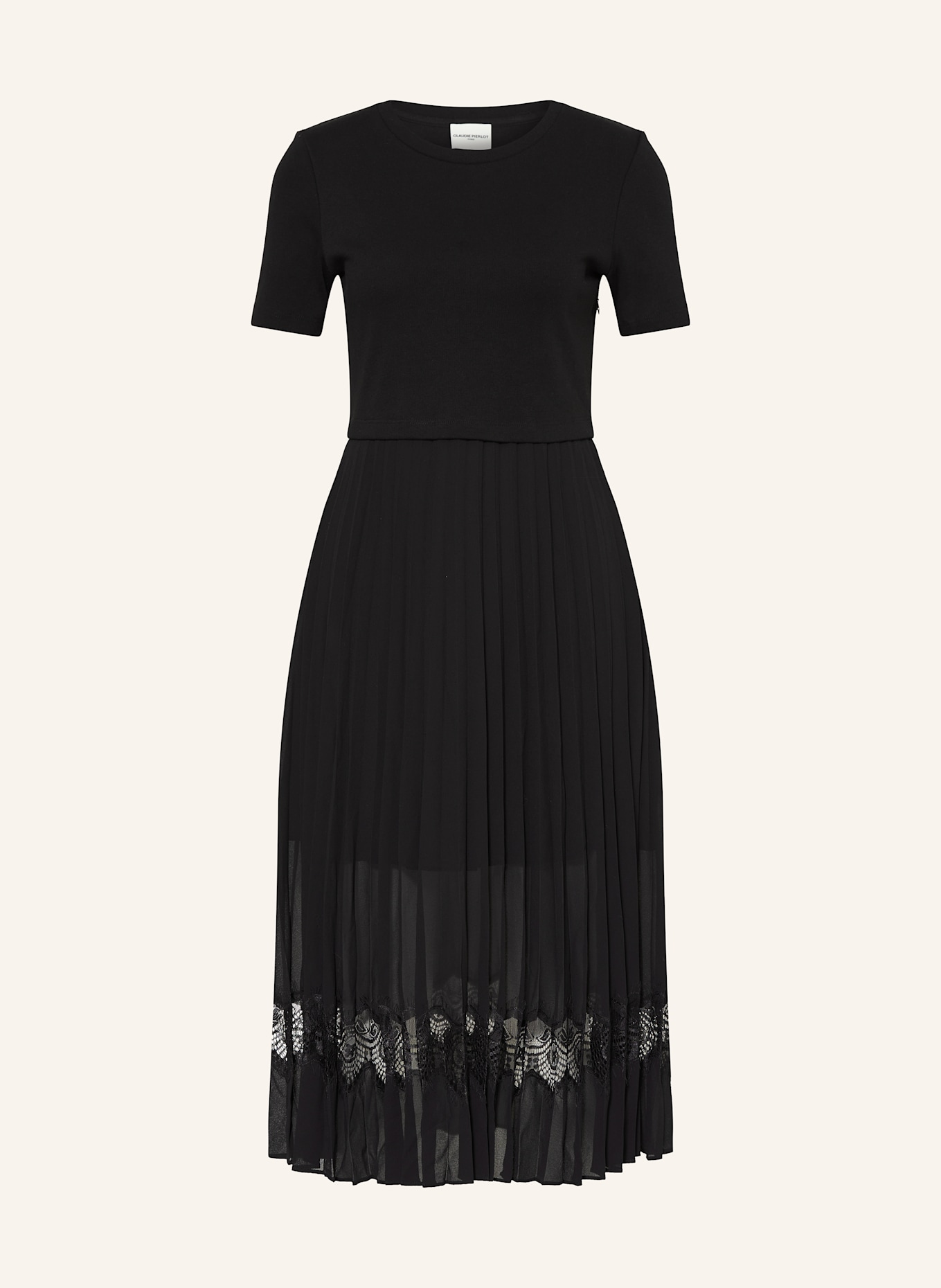 CLAUDIE PIERLOT Plisseekleid: SCHWARZ