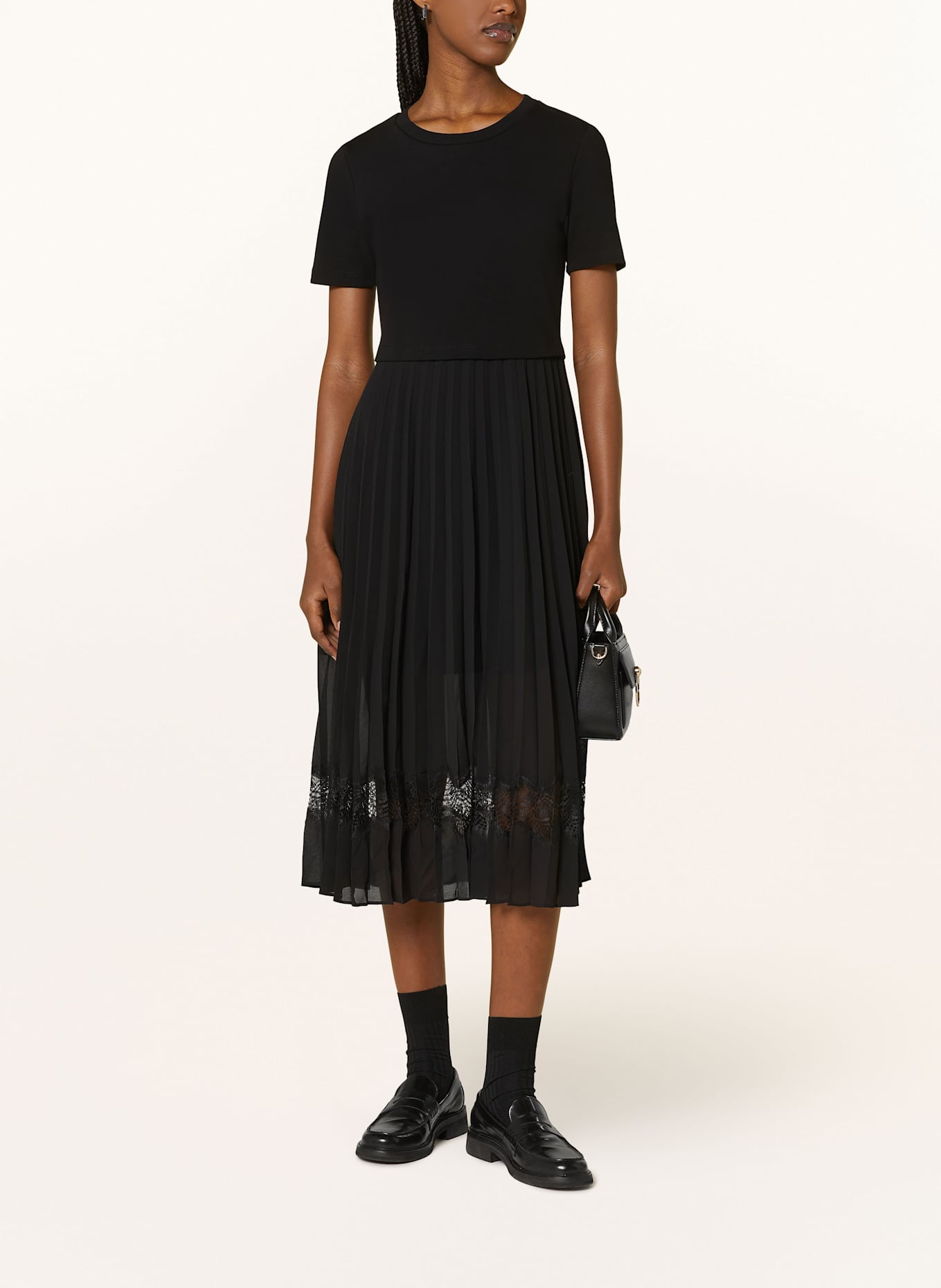 CLAUDIE PIERLOT Plisseekleid: SCHWARZ