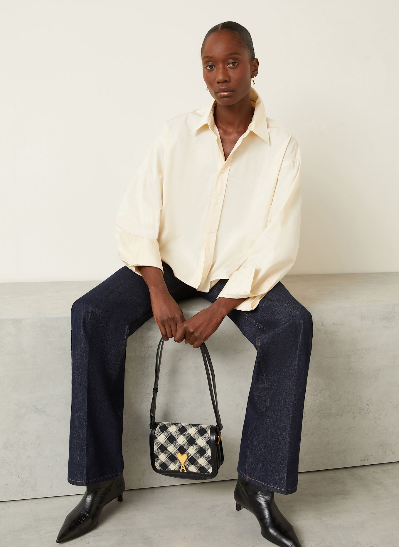 AMI PARIS chemise: CRÈME