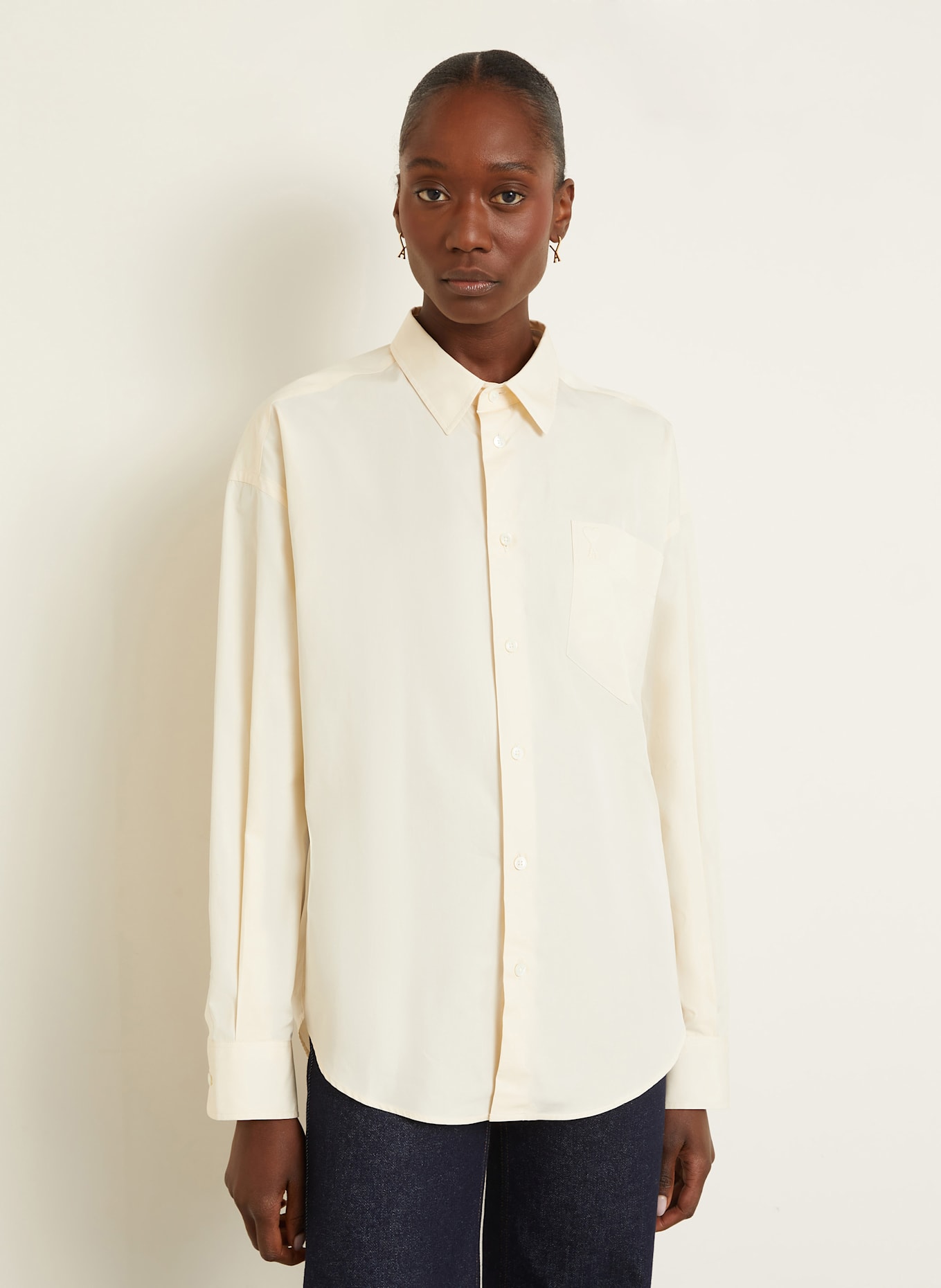 AMI PARIS Hemdbluse: CREME