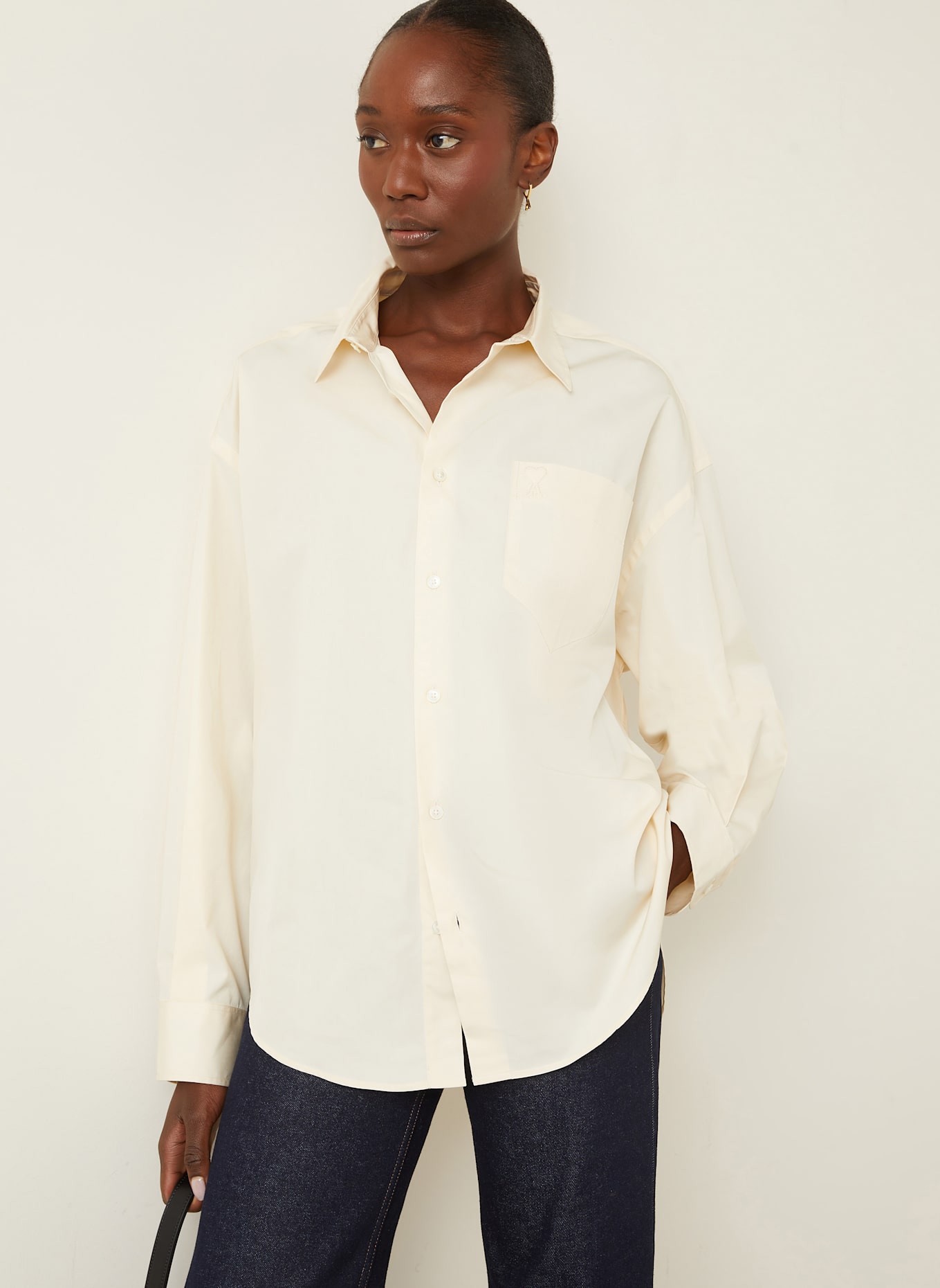 AMI PARIS Hemdbluse: CREME