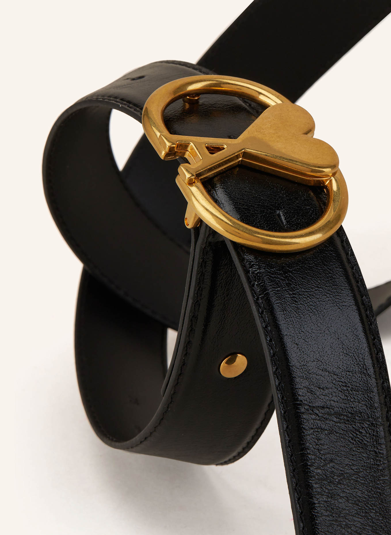 AMI PARIS Leather belt in black