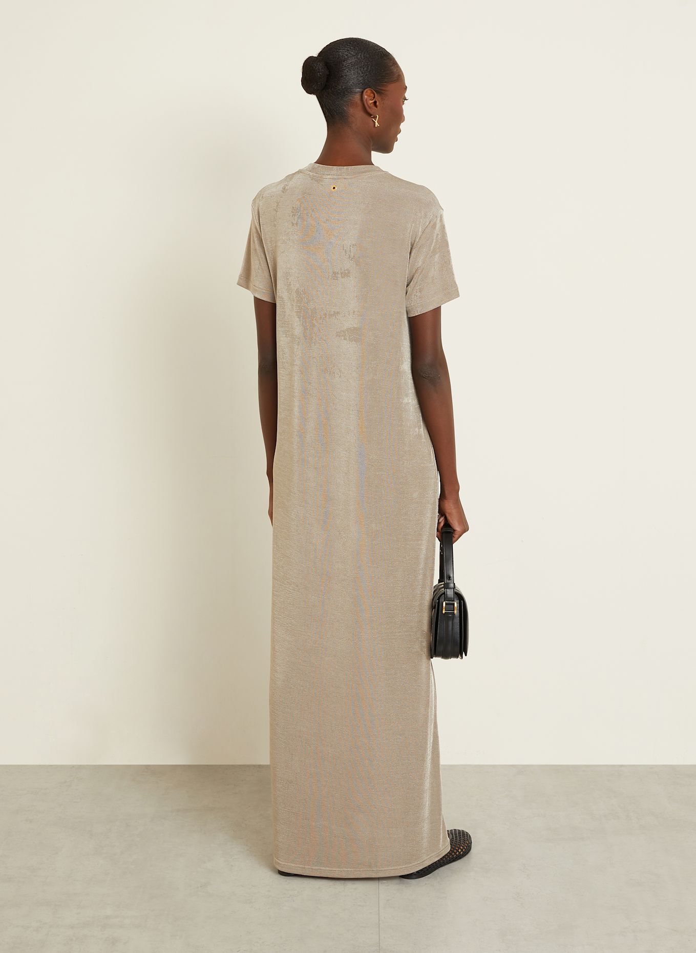 AMI PARIS Kleid mit Glitzergarn: GRAU