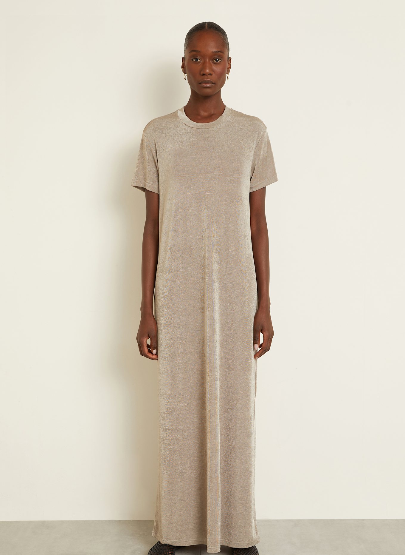 AMI PARIS Kleid mit Glitzergarn: GRAU