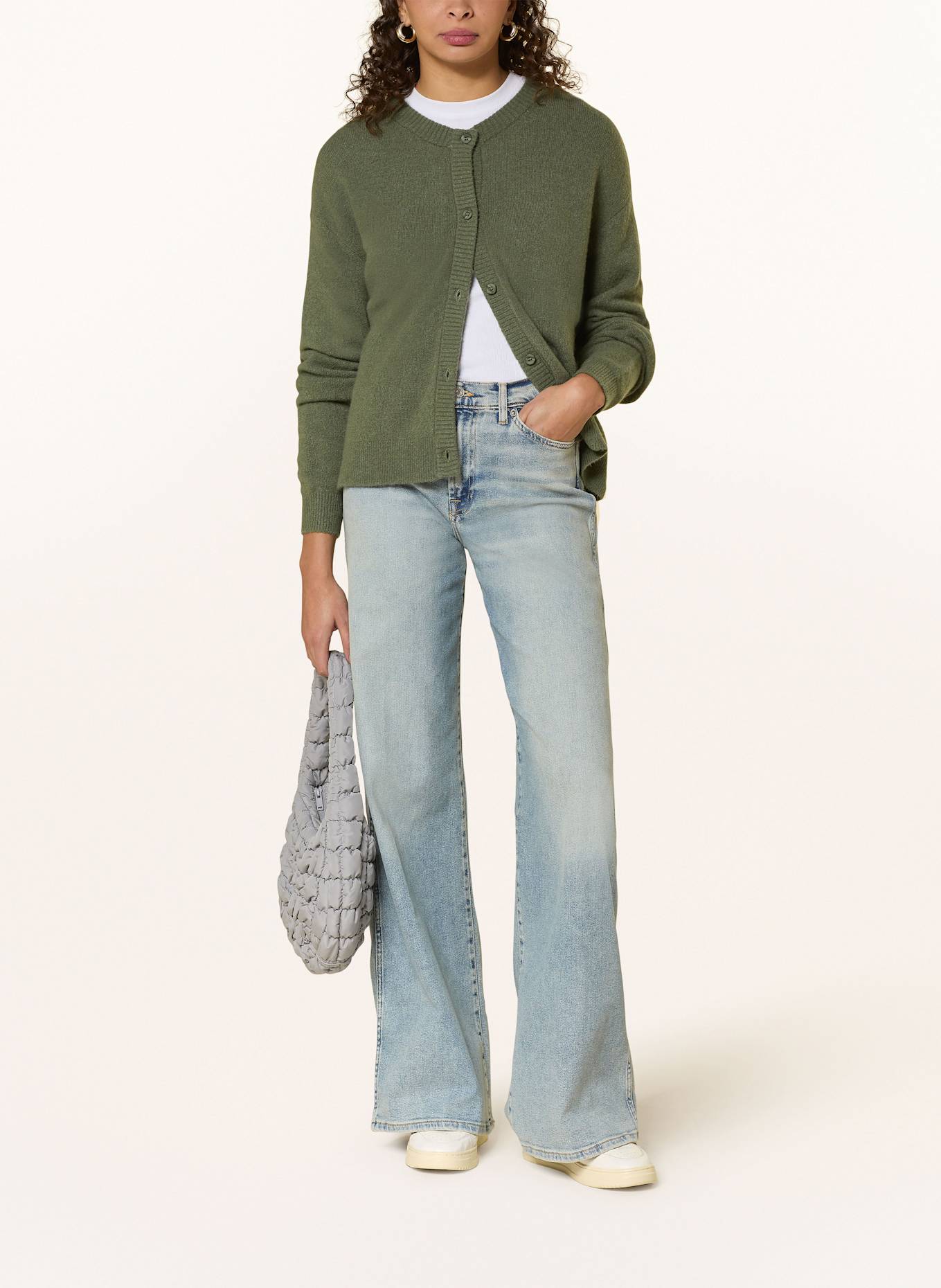 American Vintage Strickjacke DAMSVILLE: OLIV