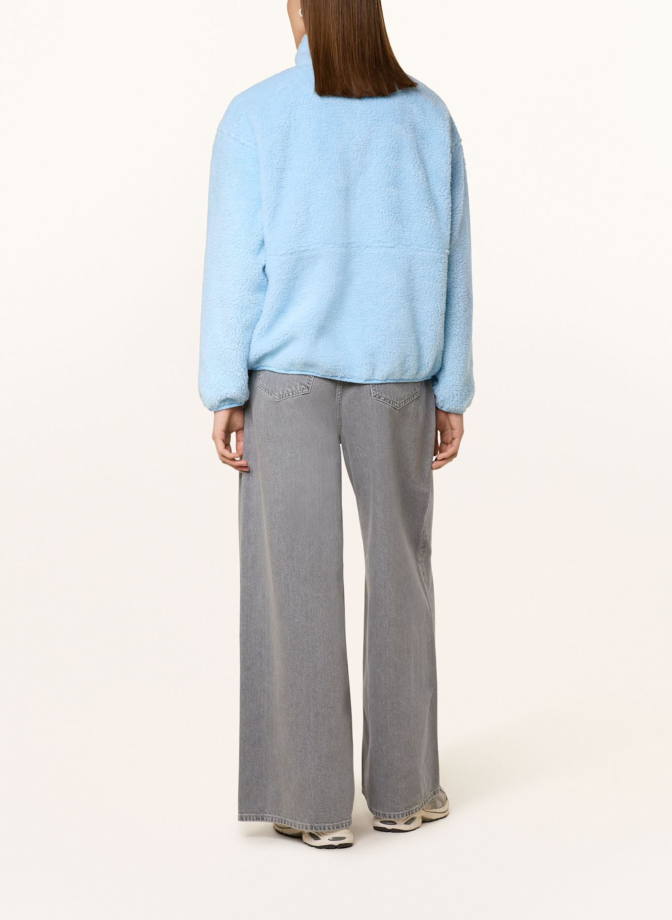 American Vintage Plyšová bunda HOKTOWN: TMAVĚ MODRÁ