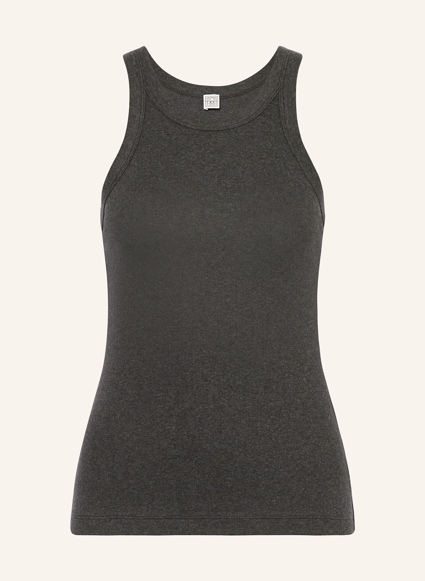 TOTEME Top: GRIS FONCÉ