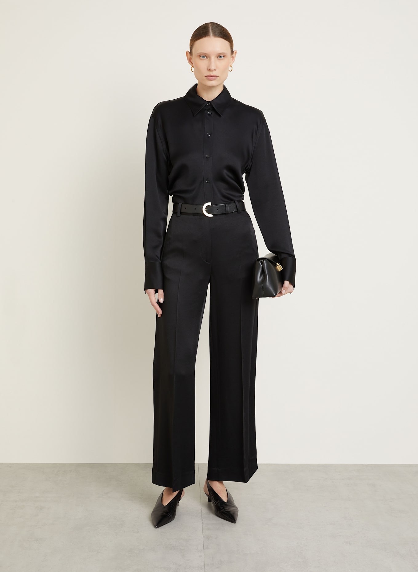 TOTEME Chemisier en satin: NOIR