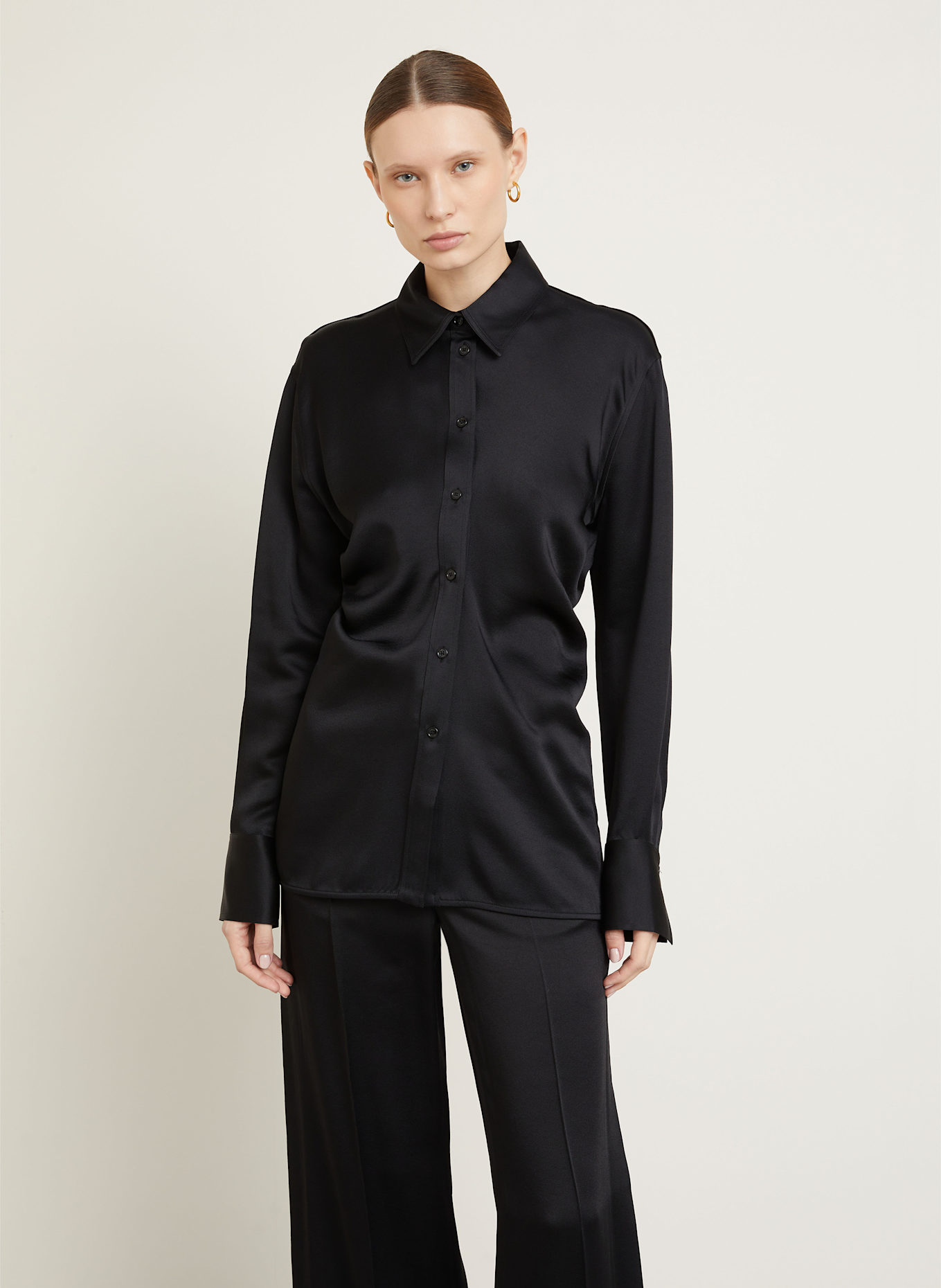 TOTEME Chemisier en satin: NOIR