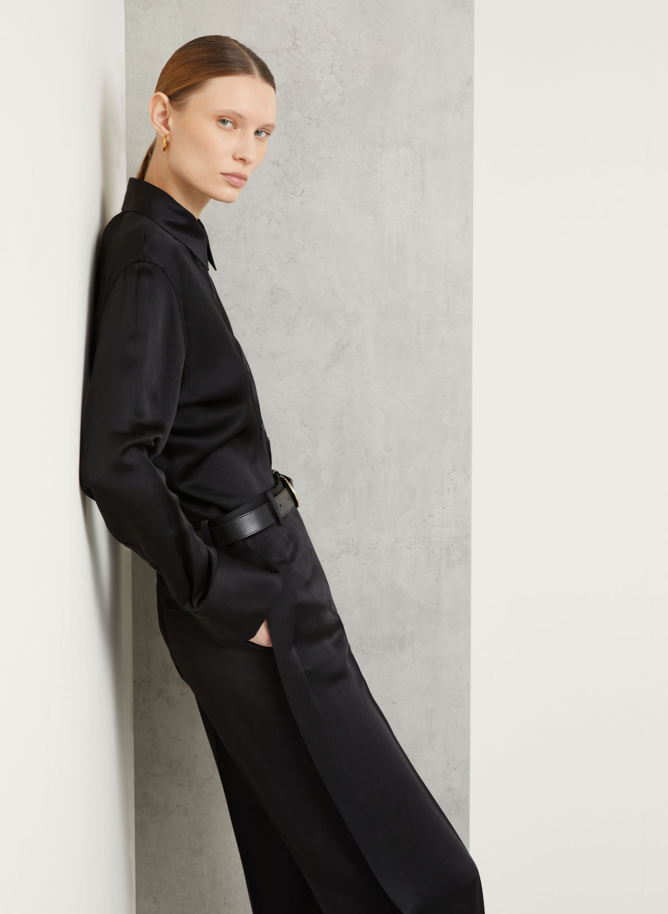 TOTEME Chemisier en satin: NOIR