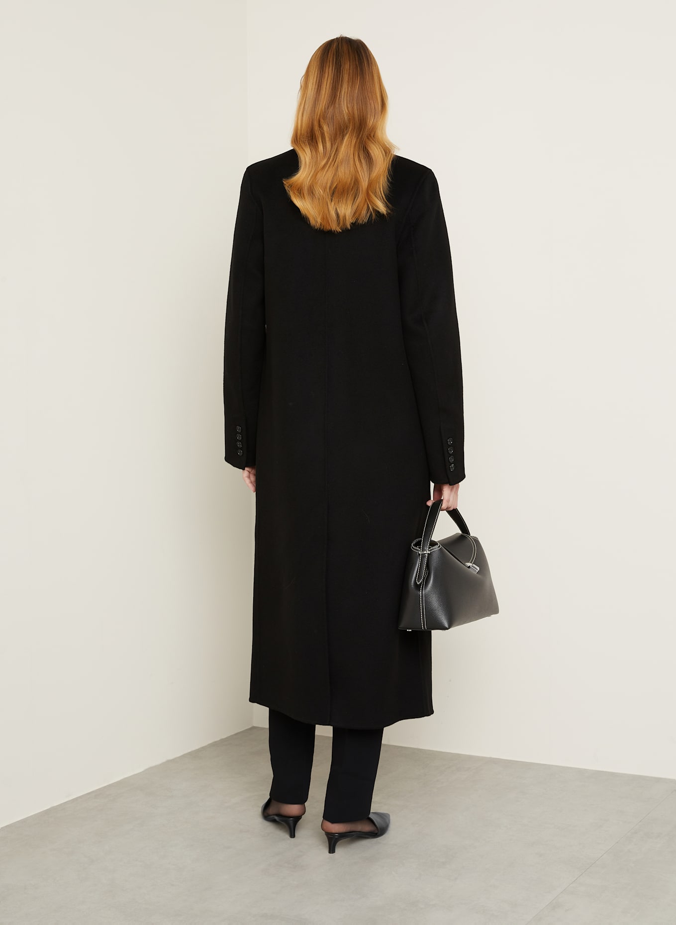 TOTEME Wollmantel: SCHWARZ