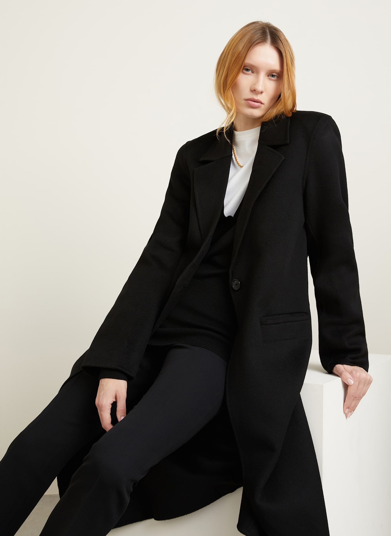 TOTEME Wollmantel: SCHWARZ