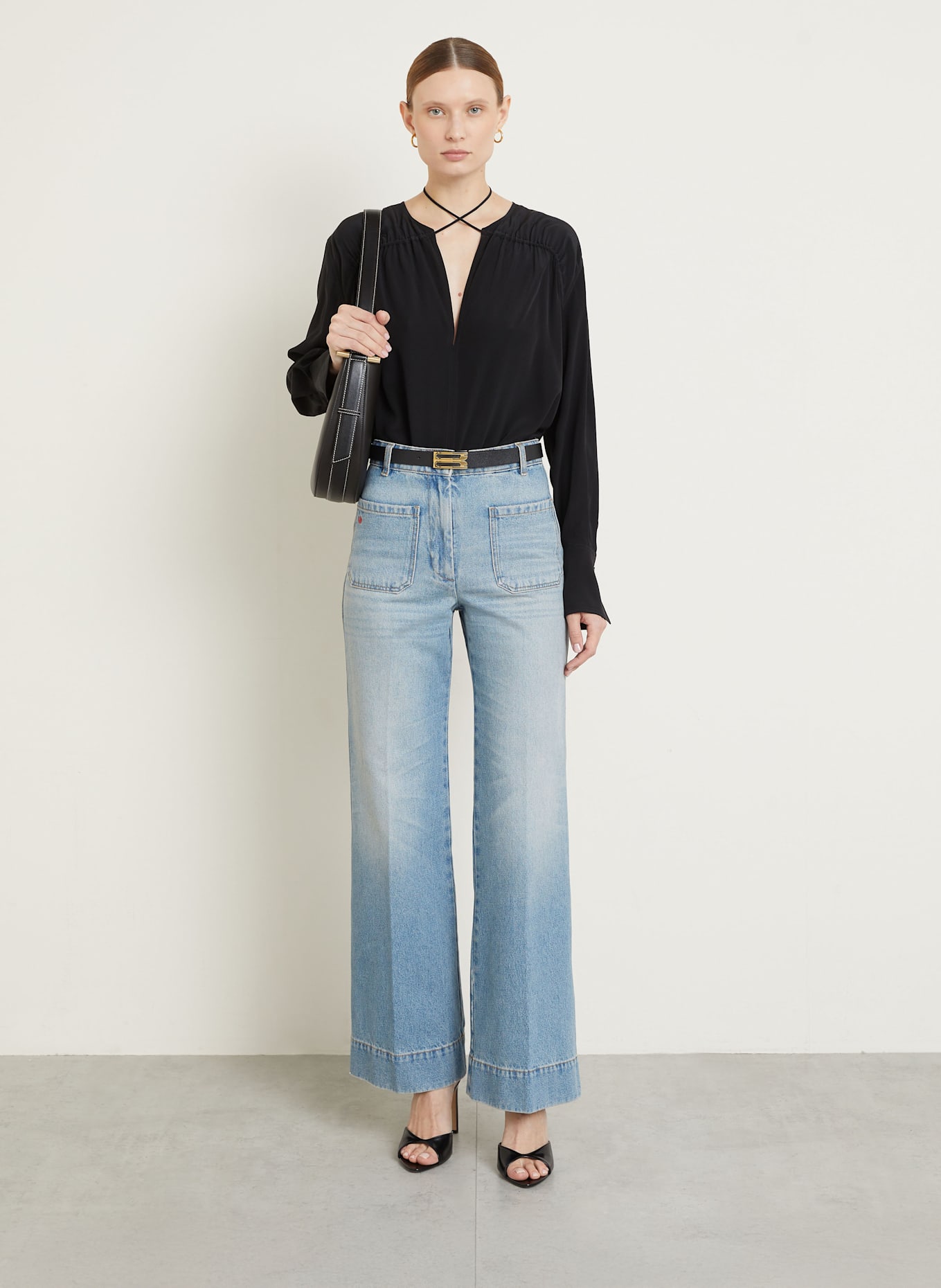 VICTORIA BECKHAM Straight Jeans ALINA: 9204 PALE BLUE WASH