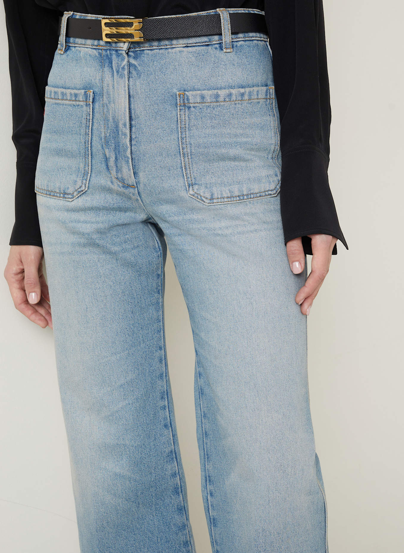 VICTORIA BECKHAM Straight Jeans ALINA: 9204 PALE BLUE WASH