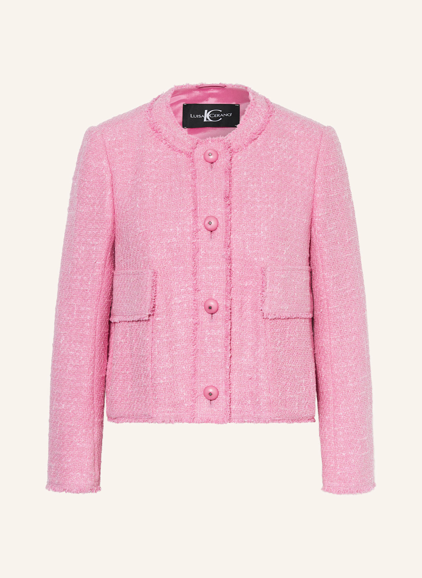 LUISA CERANO Tweed-Jacke: ROSA